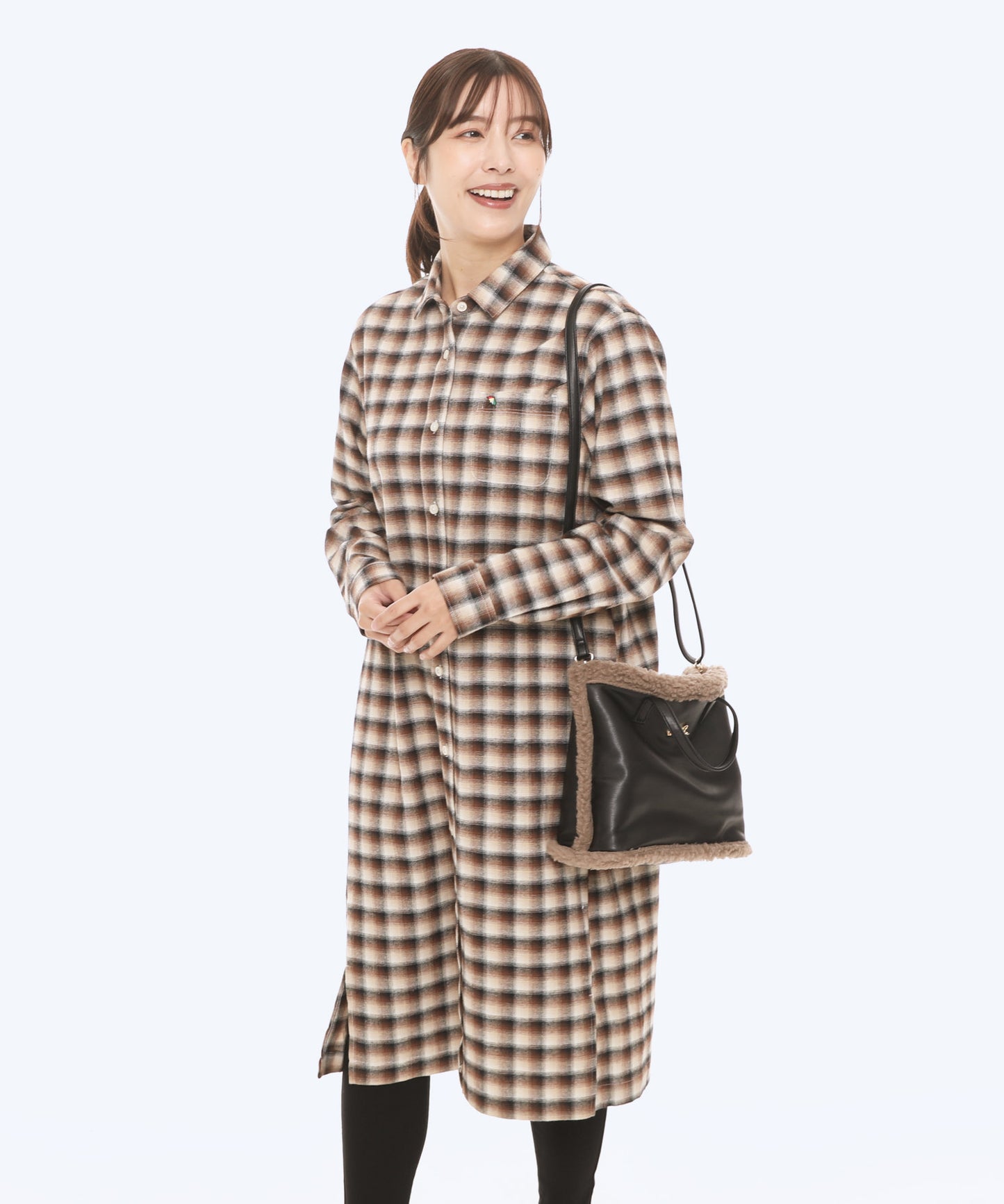 【残り2点】フェイクムートン リバーシブルトート