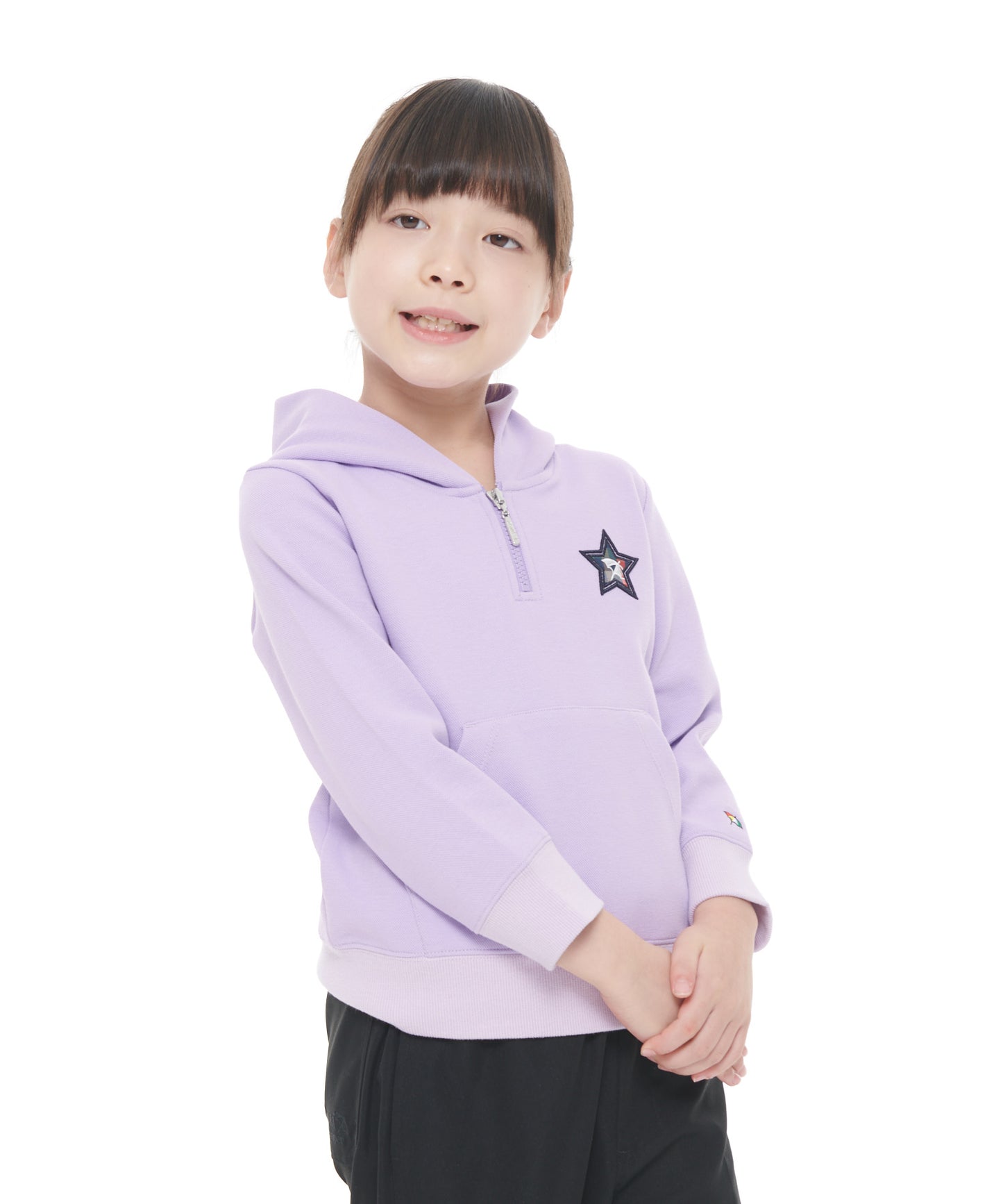 【残り2点】スターモチーフハーフジップフーディー【キッズ】