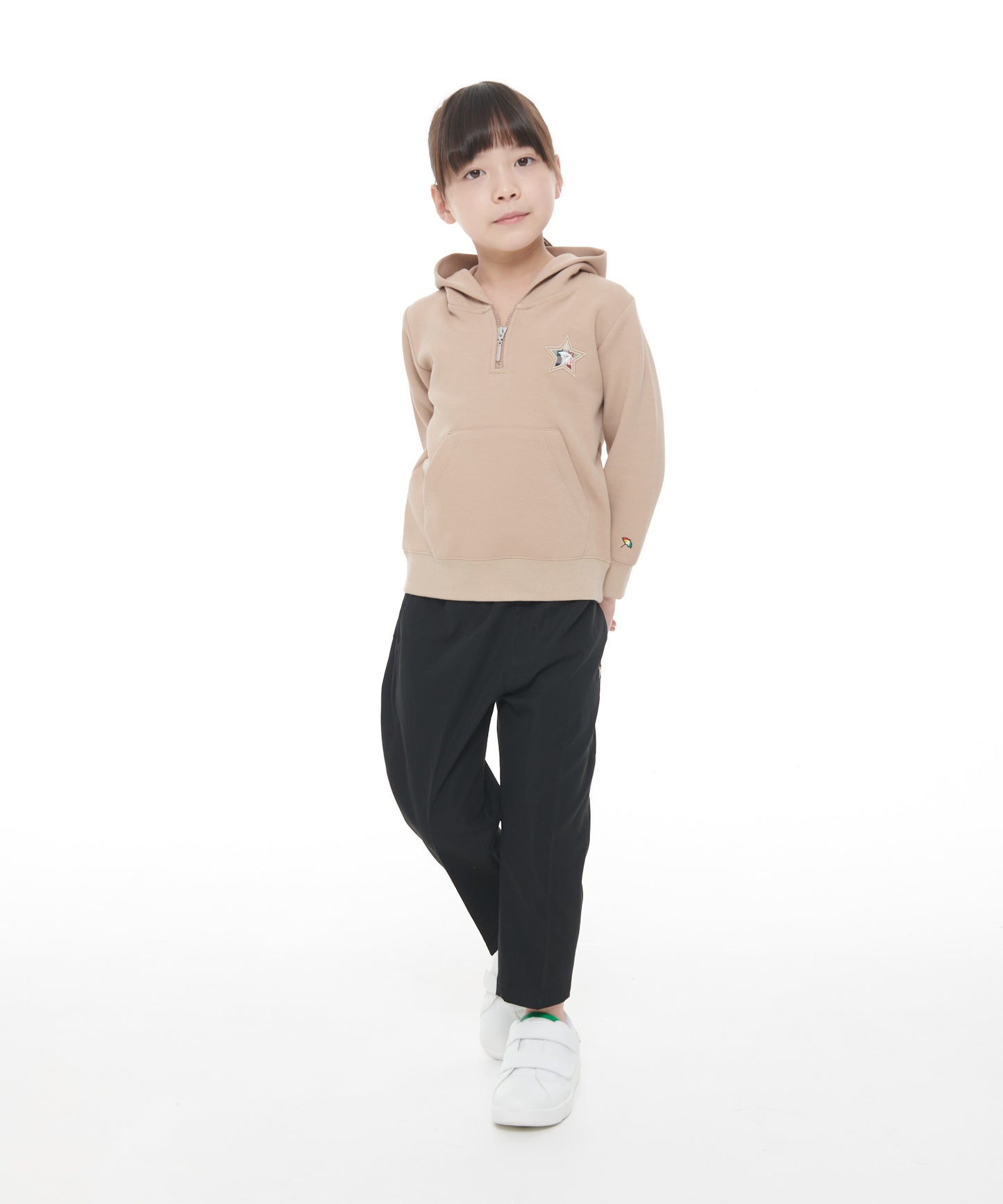 【残り2点】スターモチーフハーフジップフーディー【キッズ】
