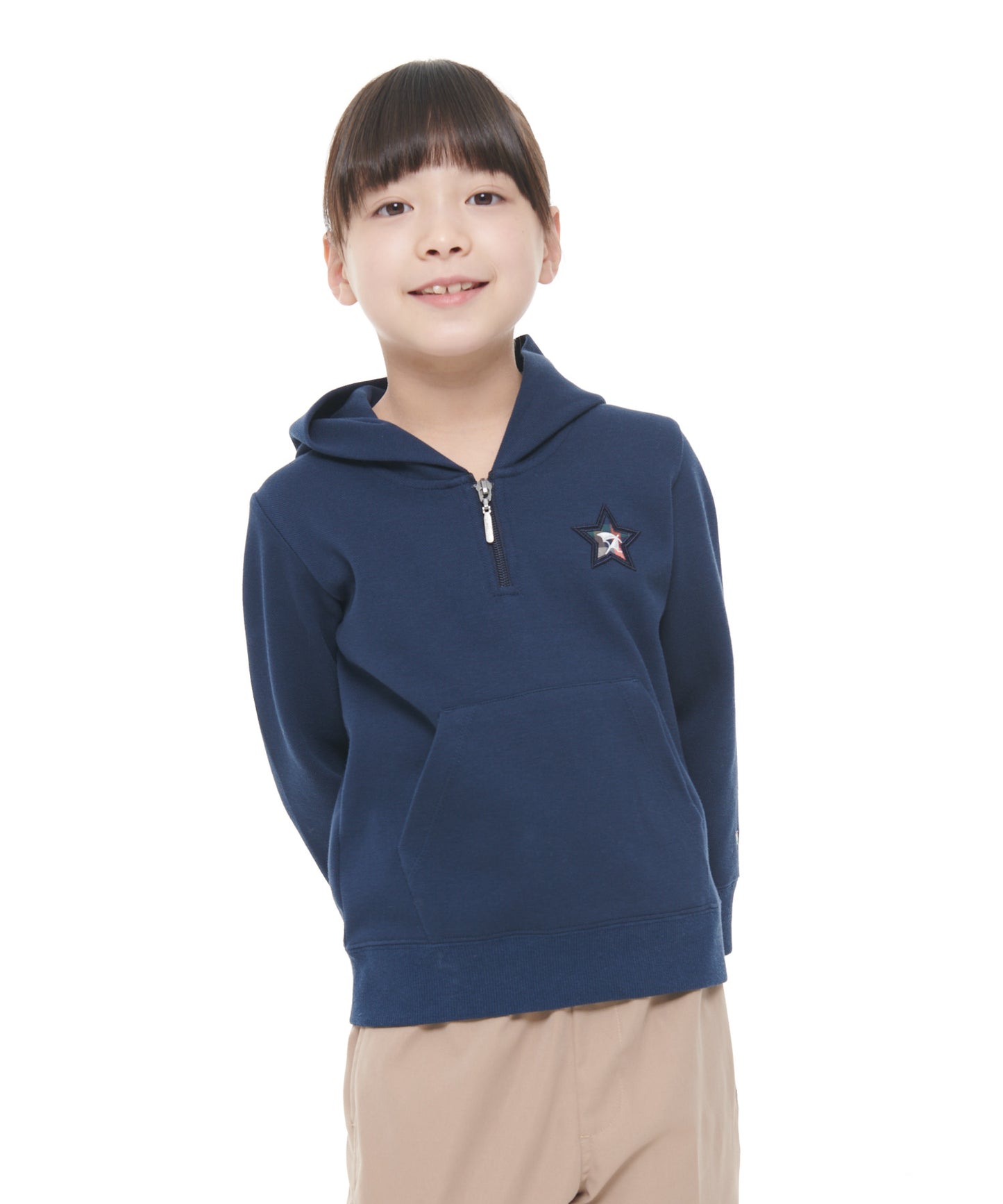 【残り2点】スターモチーフハーフジップフーディー【キッズ】