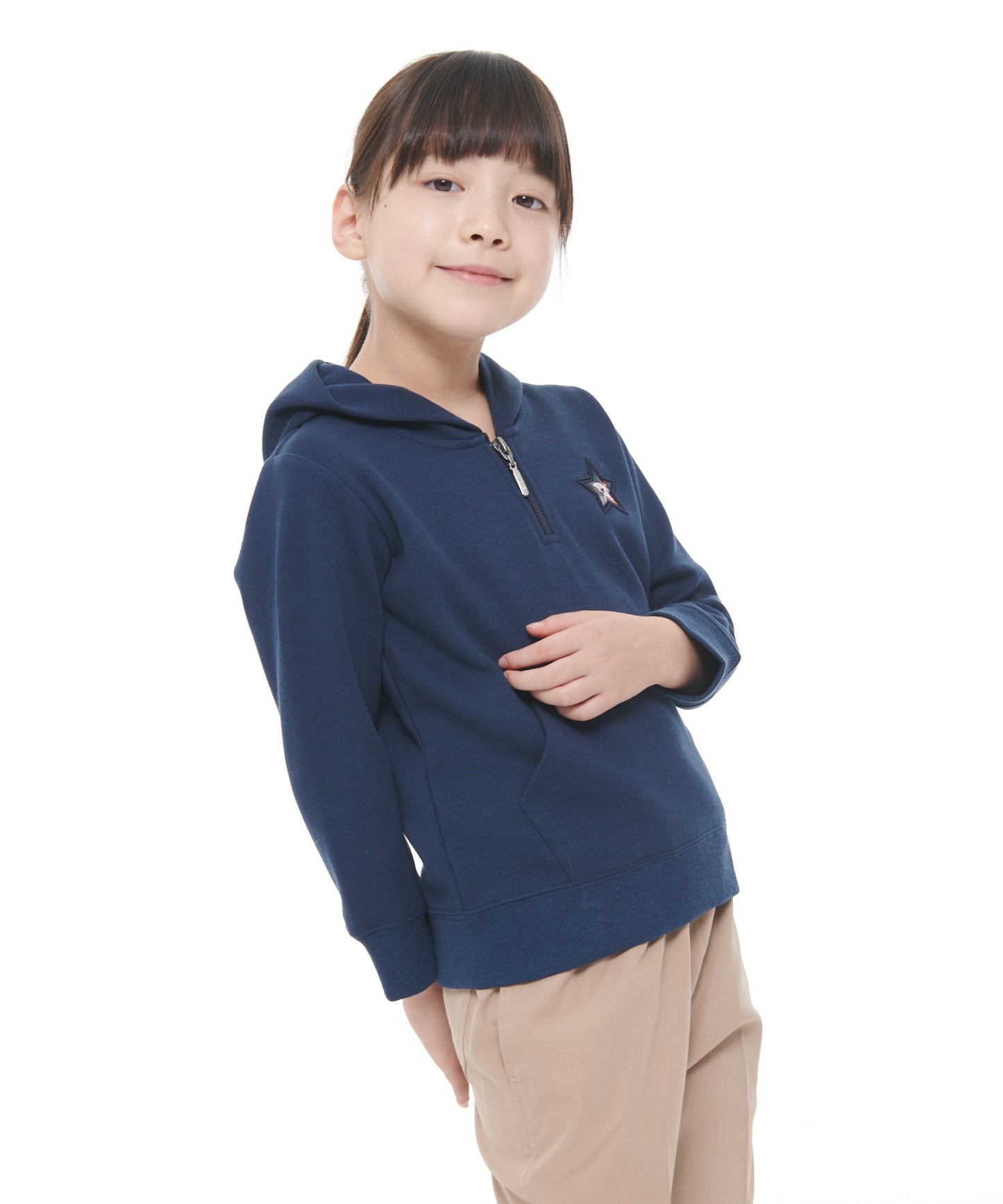 【残り2点】スターモチーフハーフジップフーディー【キッズ】
