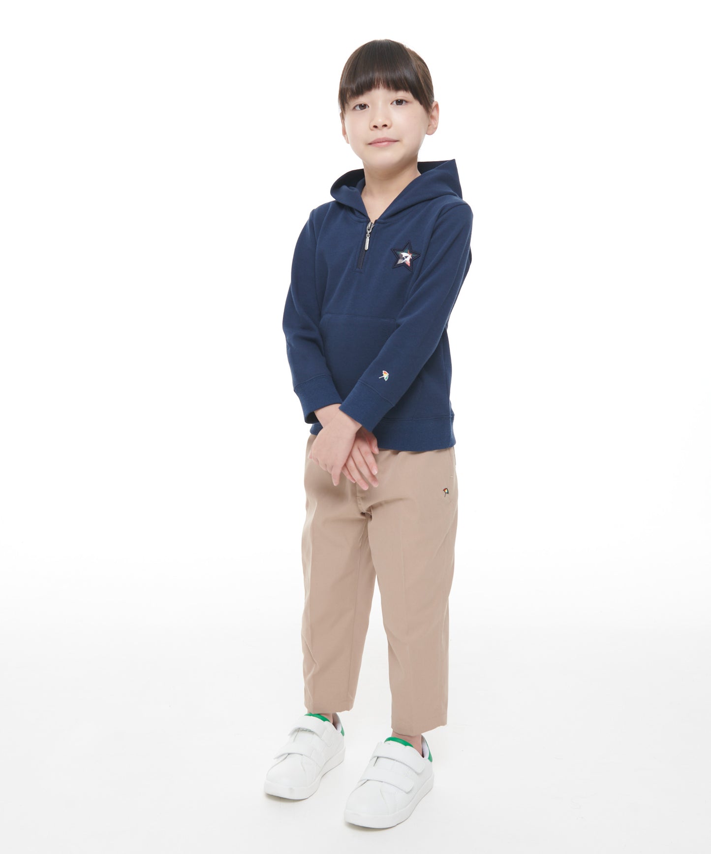 【残り2点】スターモチーフハーフジップフーディー【キッズ】