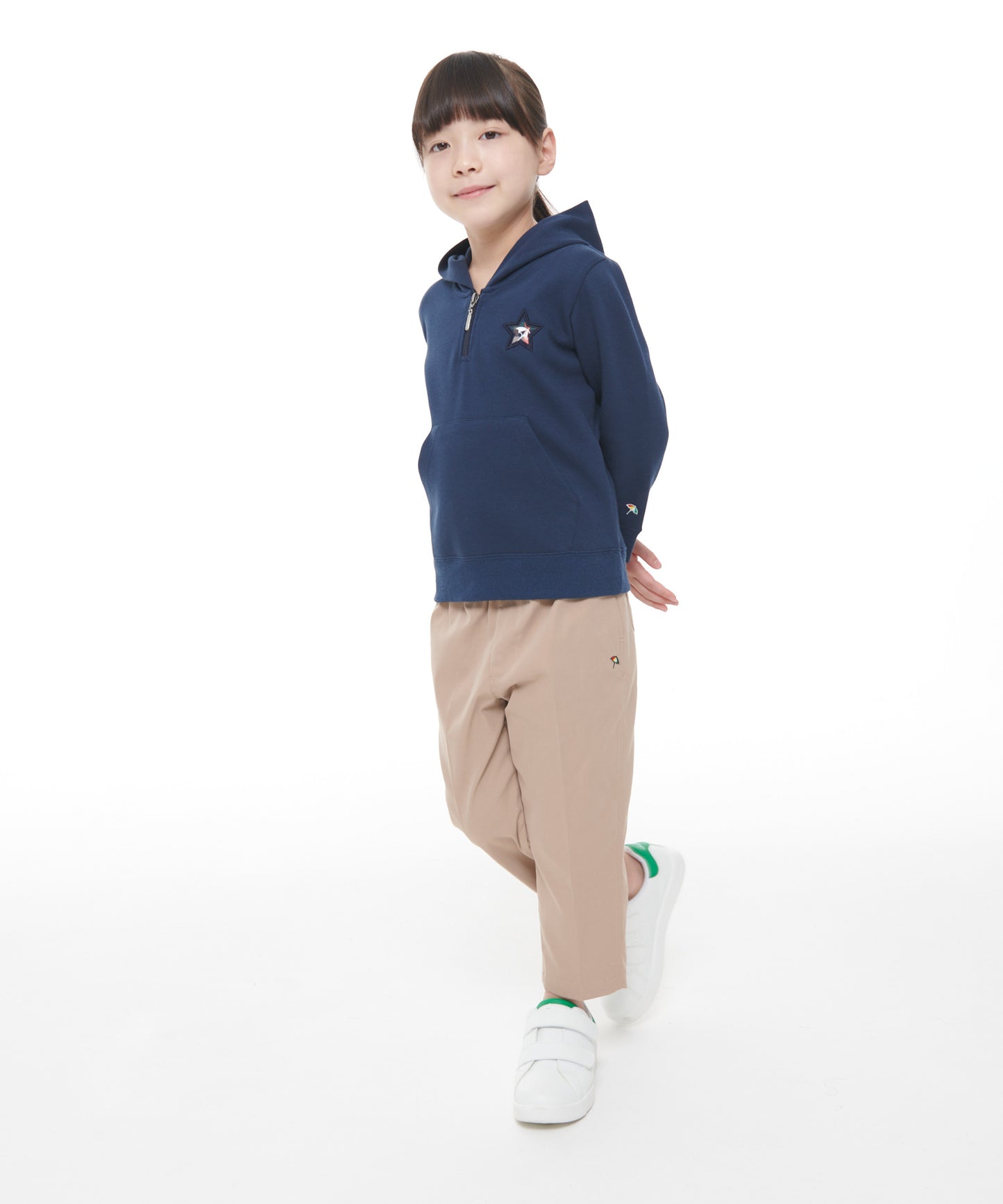 【残り2点】スターモチーフハーフジップフーディー【キッズ】