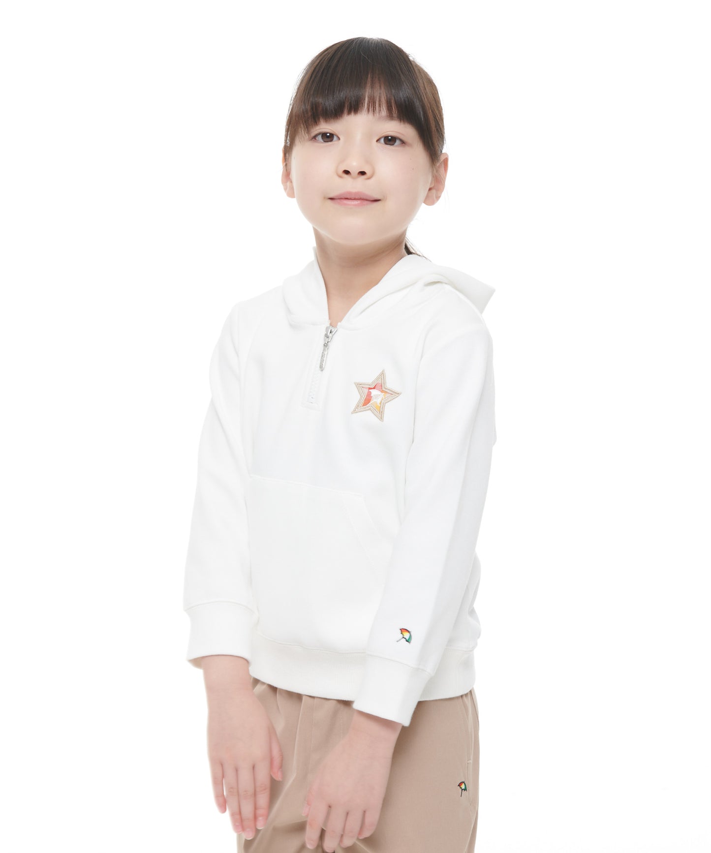 【残り2点】スターモチーフハーフジップフーディー【キッズ】