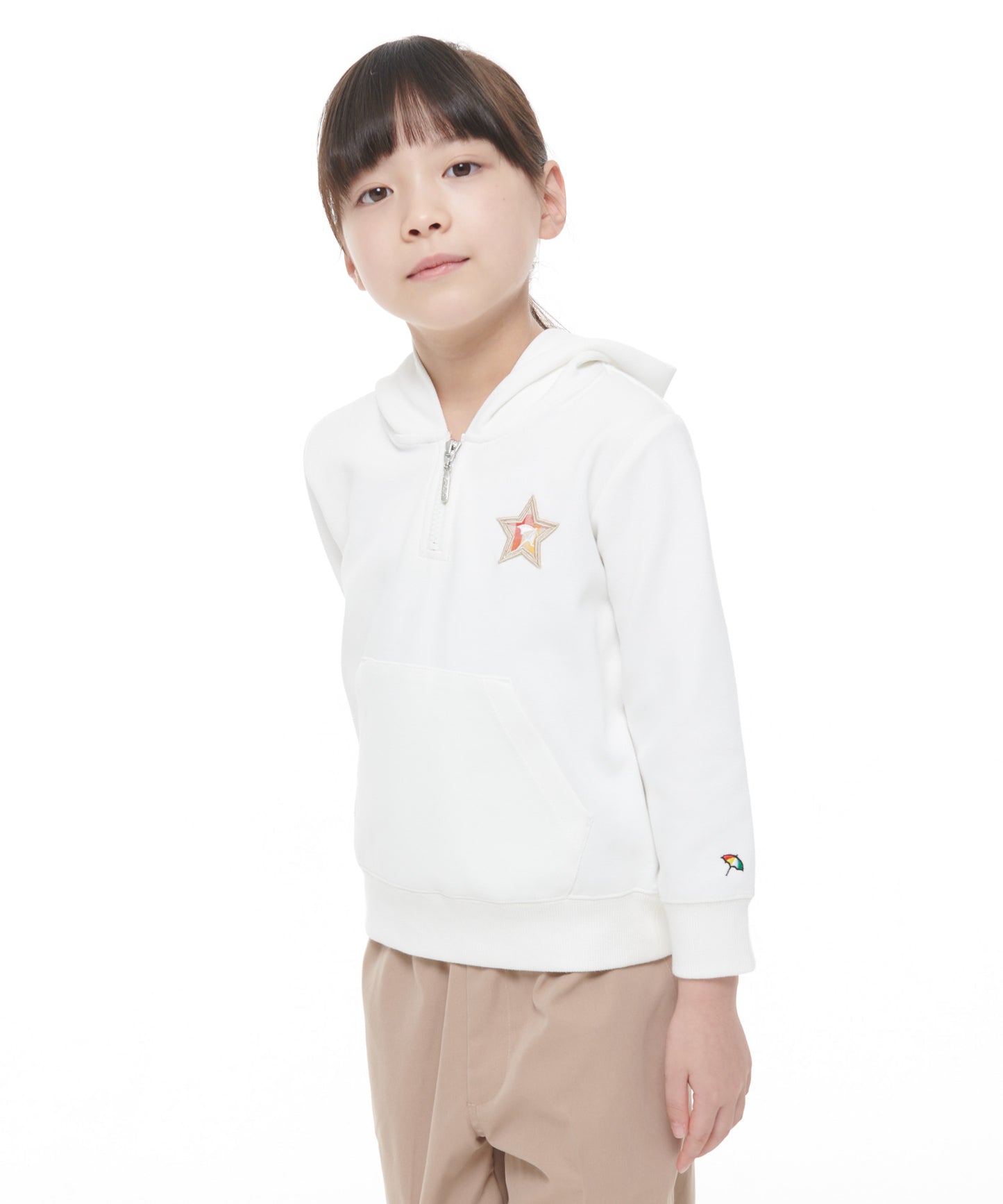 【残り2点】スターモチーフハーフジップフーディー【キッズ】