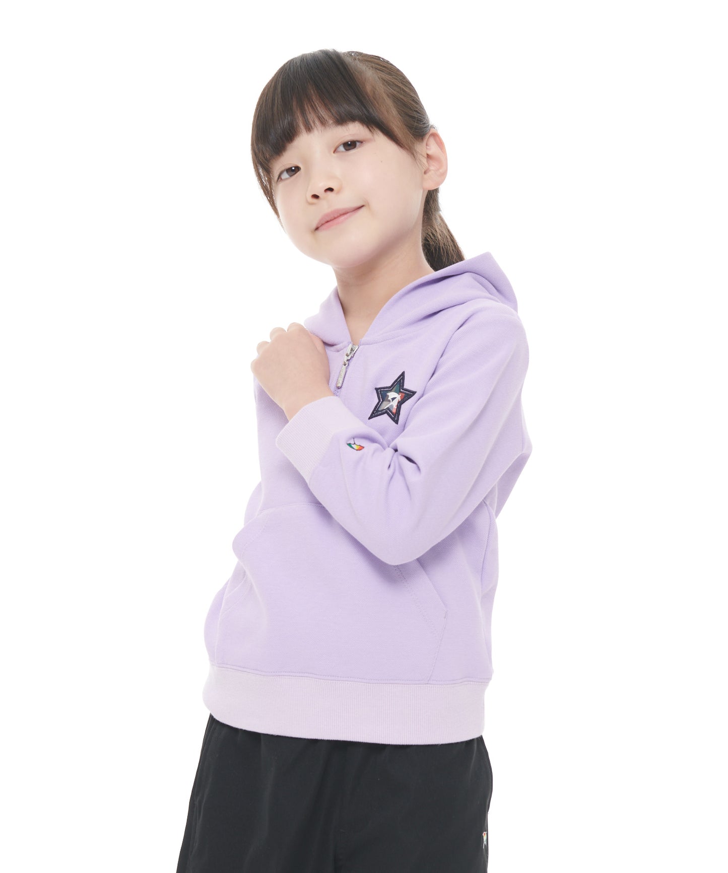 【残り2点】スターモチーフハーフジップフーディー【キッズ】