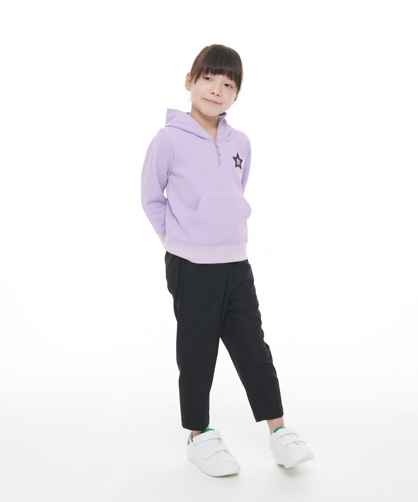【残り2点】スターモチーフハーフジップフーディー【キッズ】
