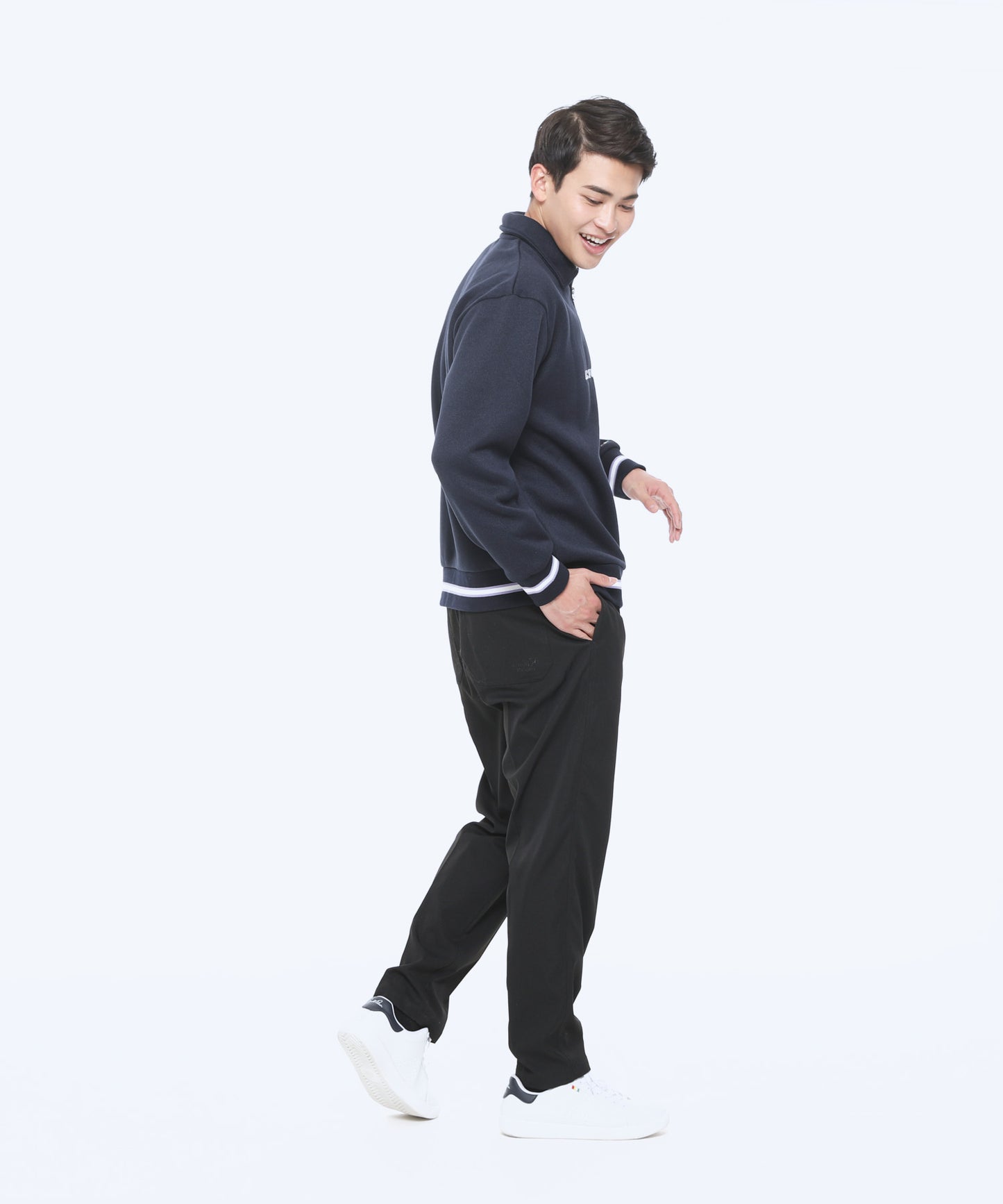 バルキー裏起毛シェア衿付きプルオーバー