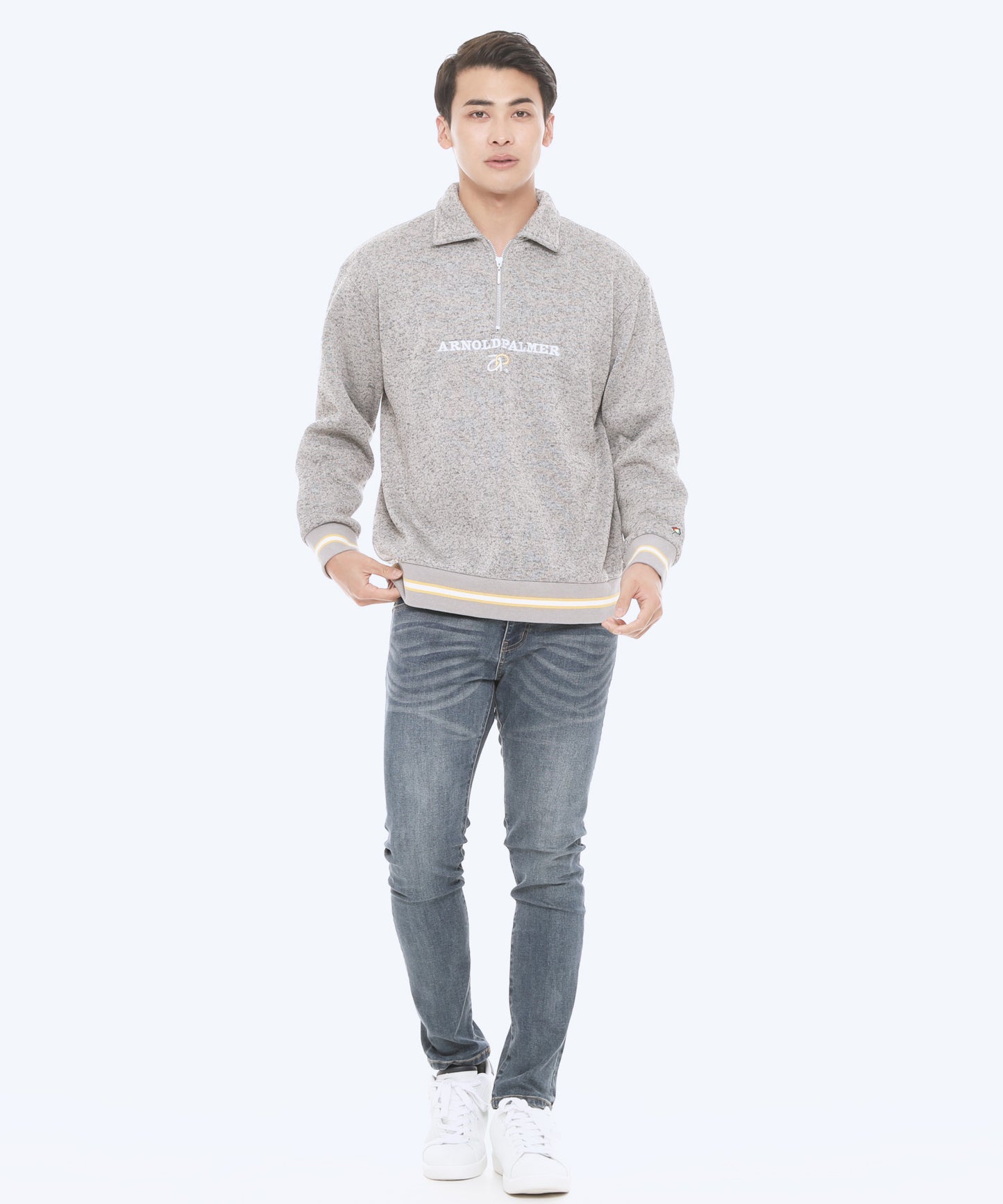 バルキー裏起毛シェア衿付きプルオーバー