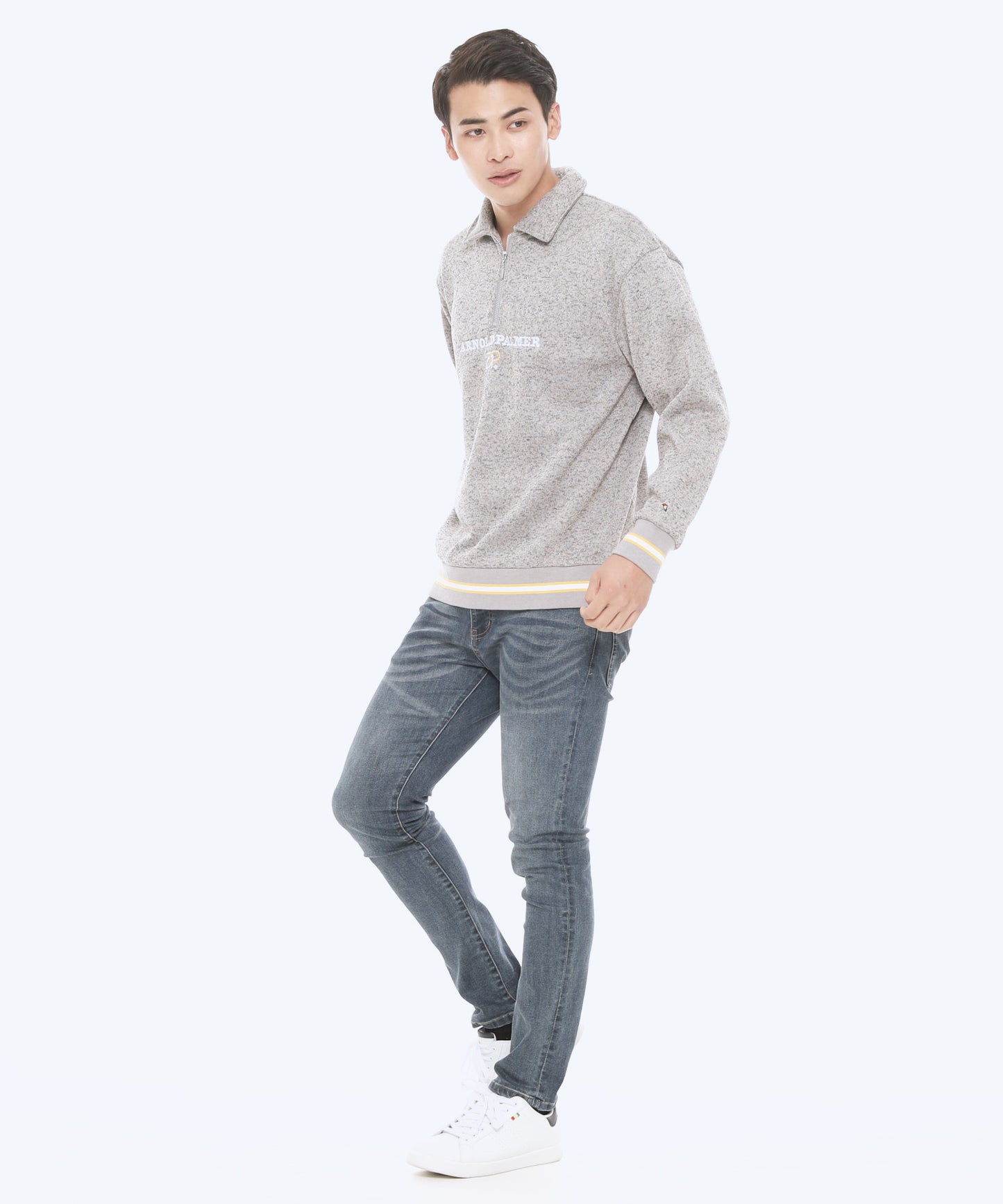 バルキー裏起毛シェア衿付きプルオーバー