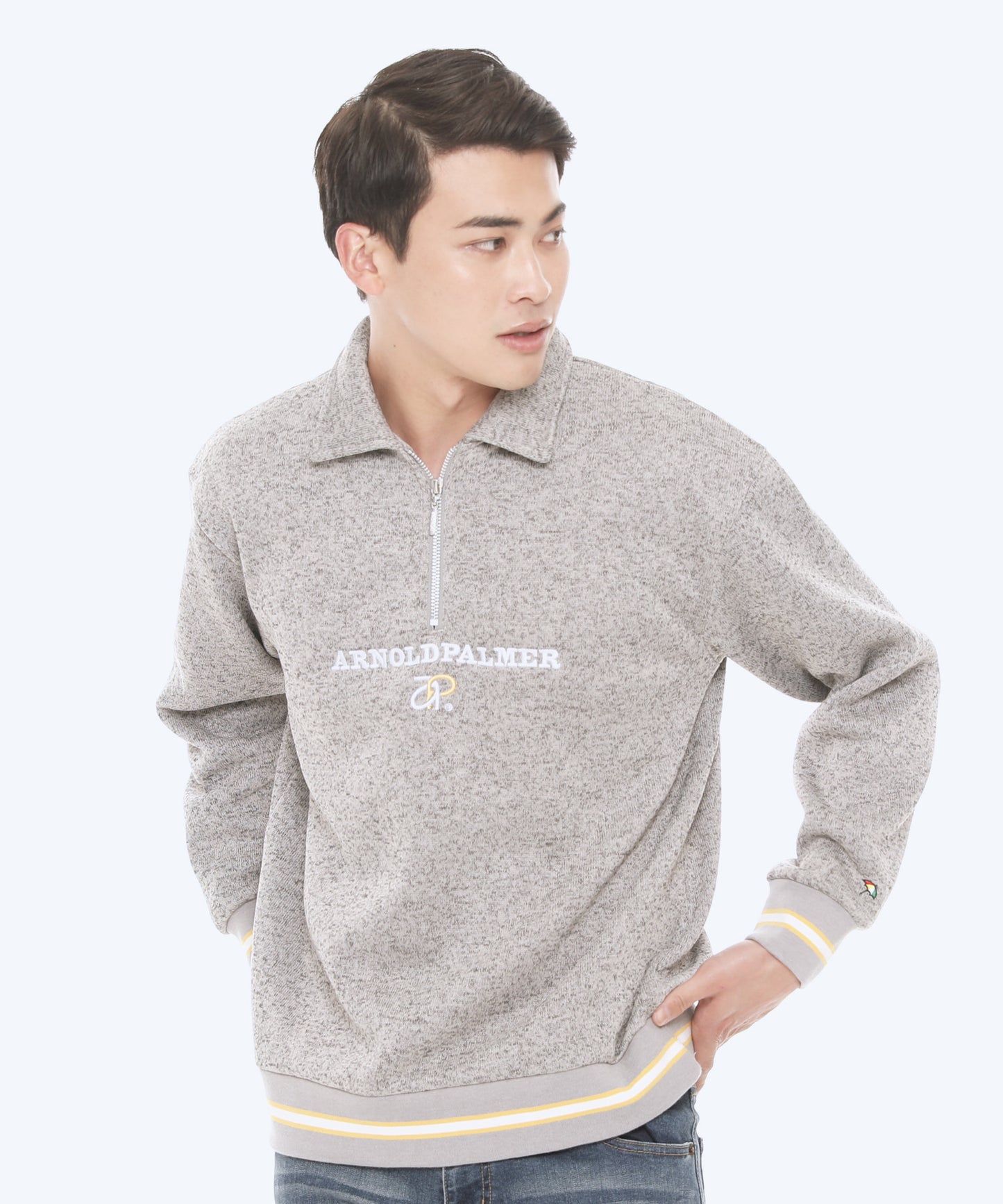 バルキー裏起毛シェア衿付きプルオーバー