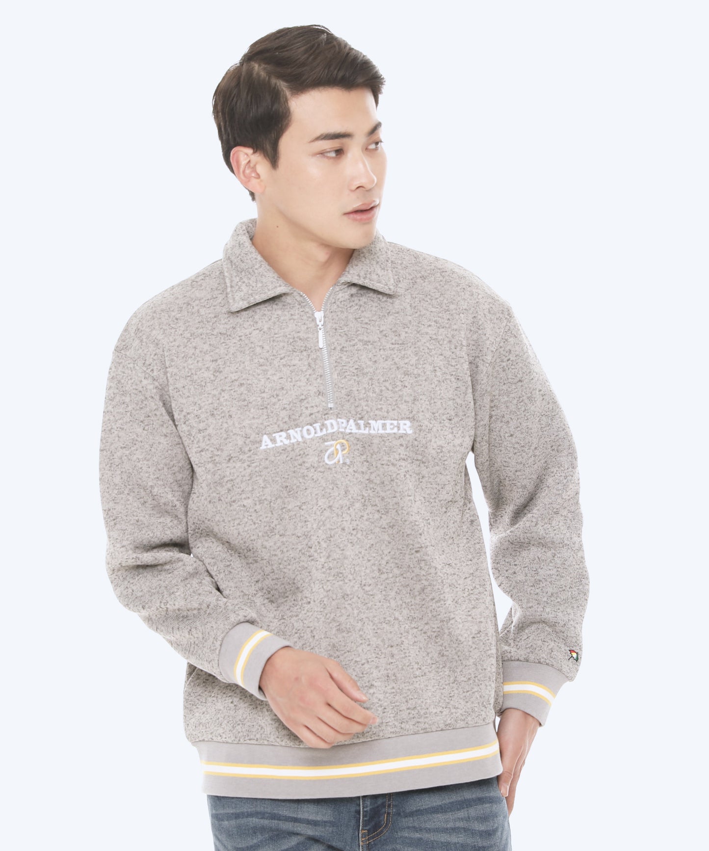 バルキー裏起毛シェア衿付きプルオーバー