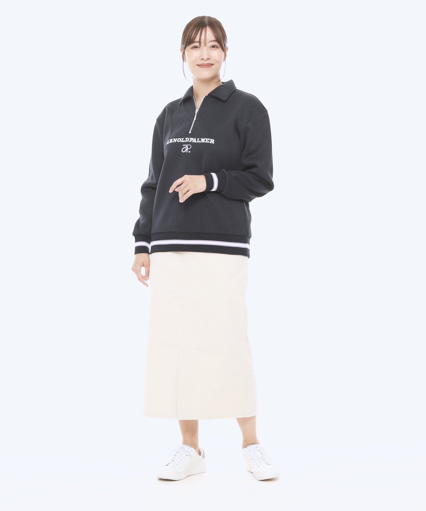 バルキー裏起毛シェア衿付きプルオーバー