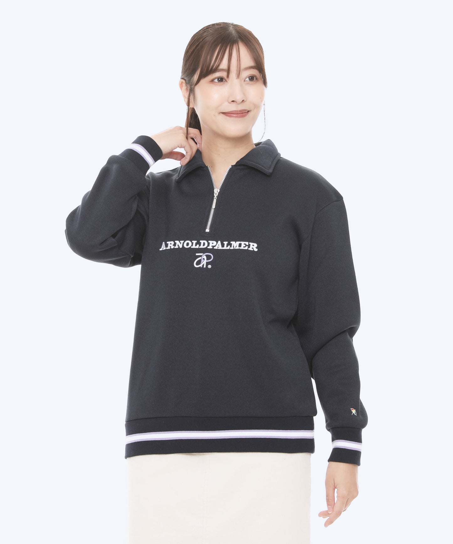 バルキー裏起毛シェア衿付きプルオーバー