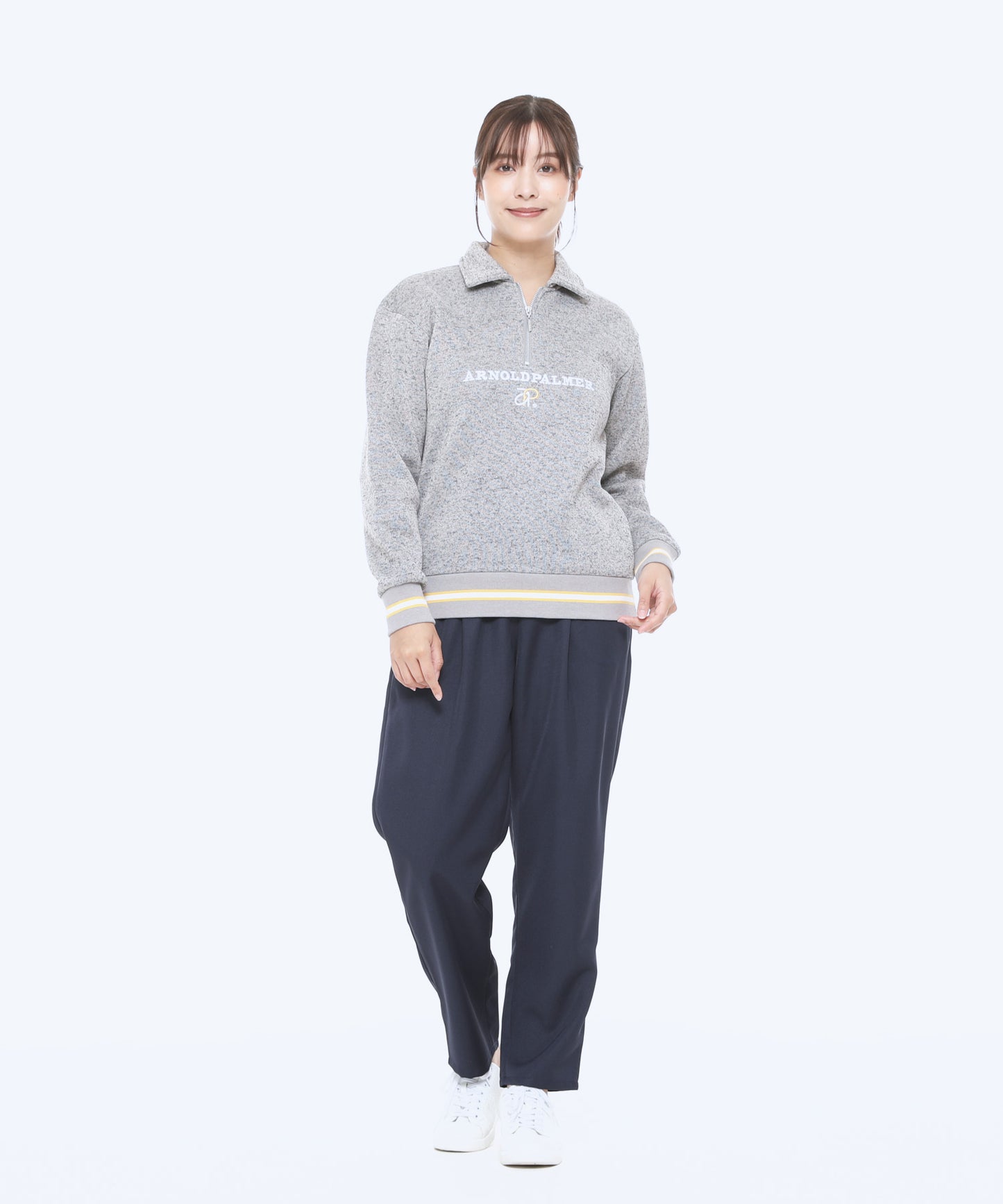 バルキー裏起毛シェア衿付きプルオーバー