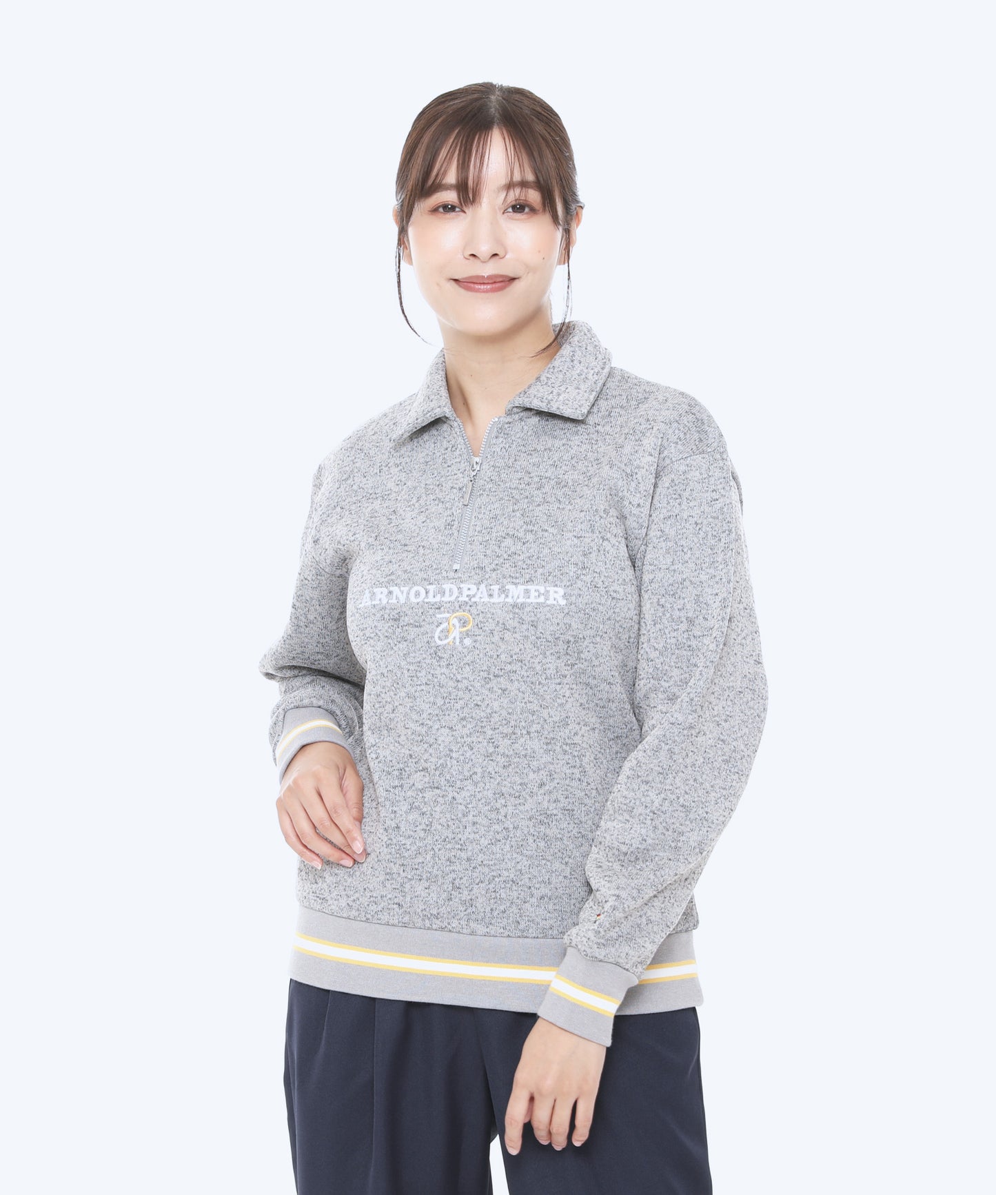 バルキー裏起毛シェア衿付きプルオーバー