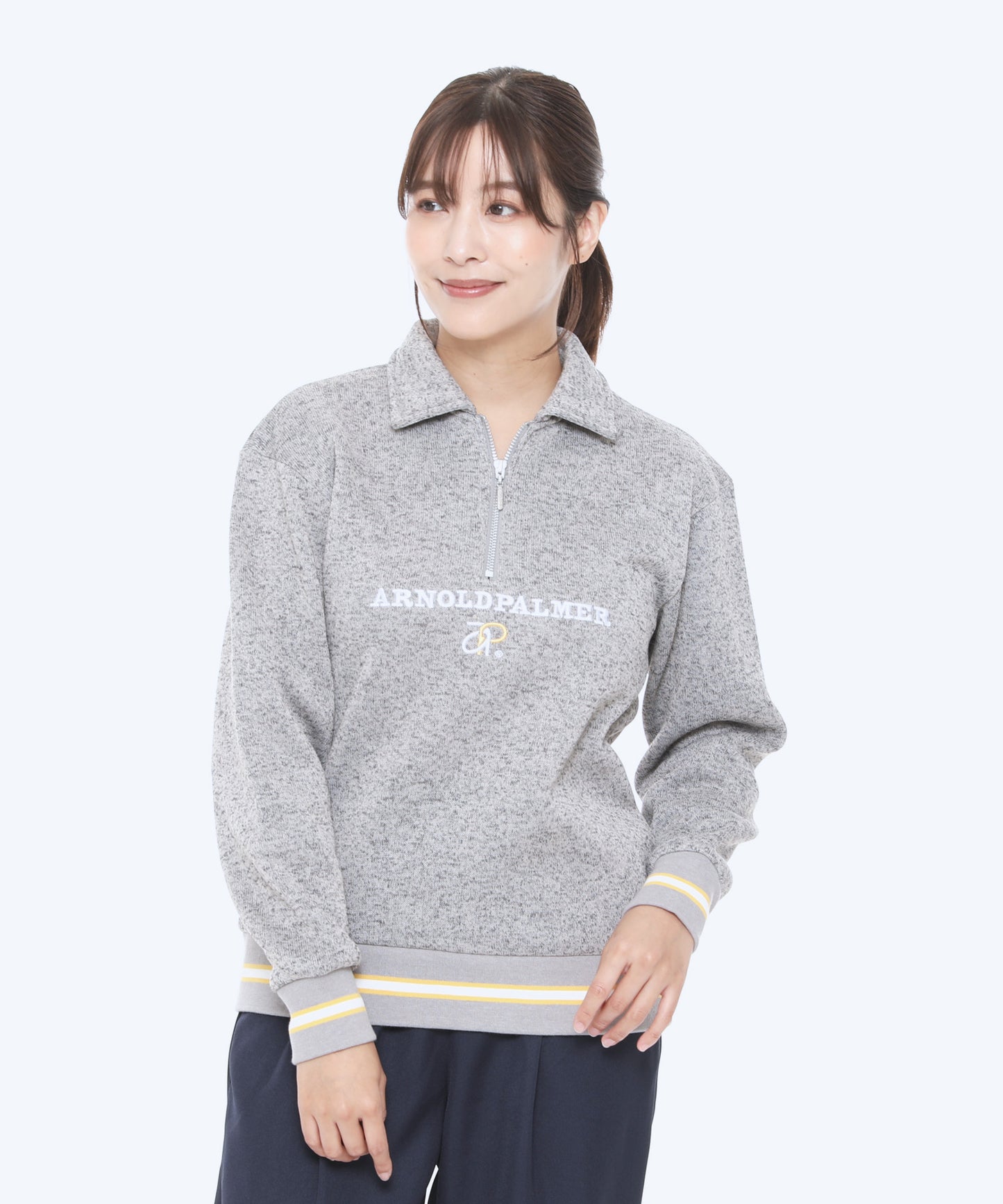 バルキー裏起毛シェア衿付きプルオーバー