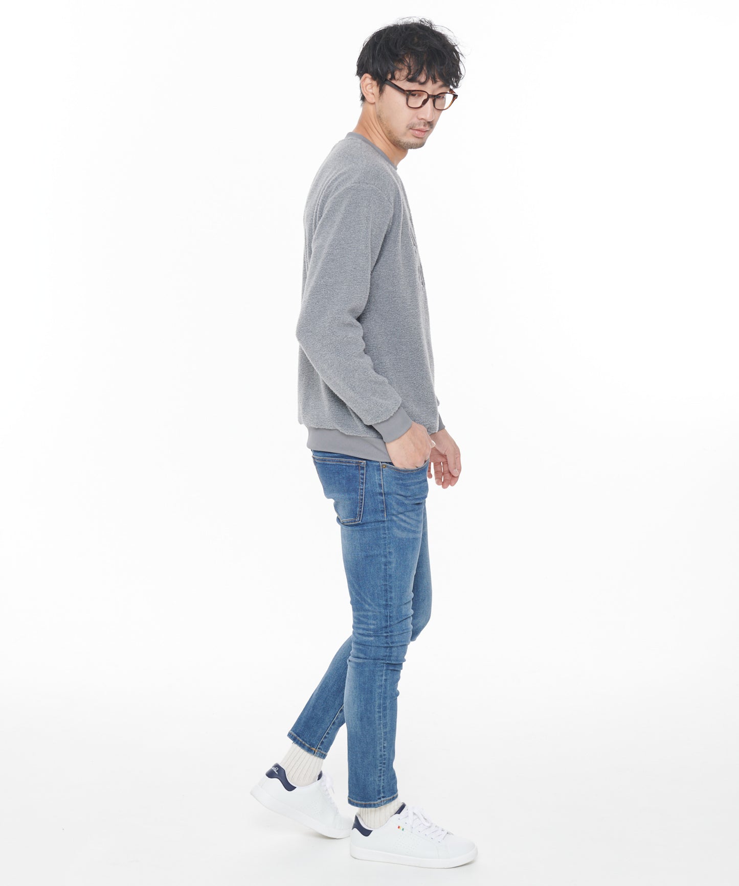 【残り2点】ボアフリースシェアロゴプルオーバー