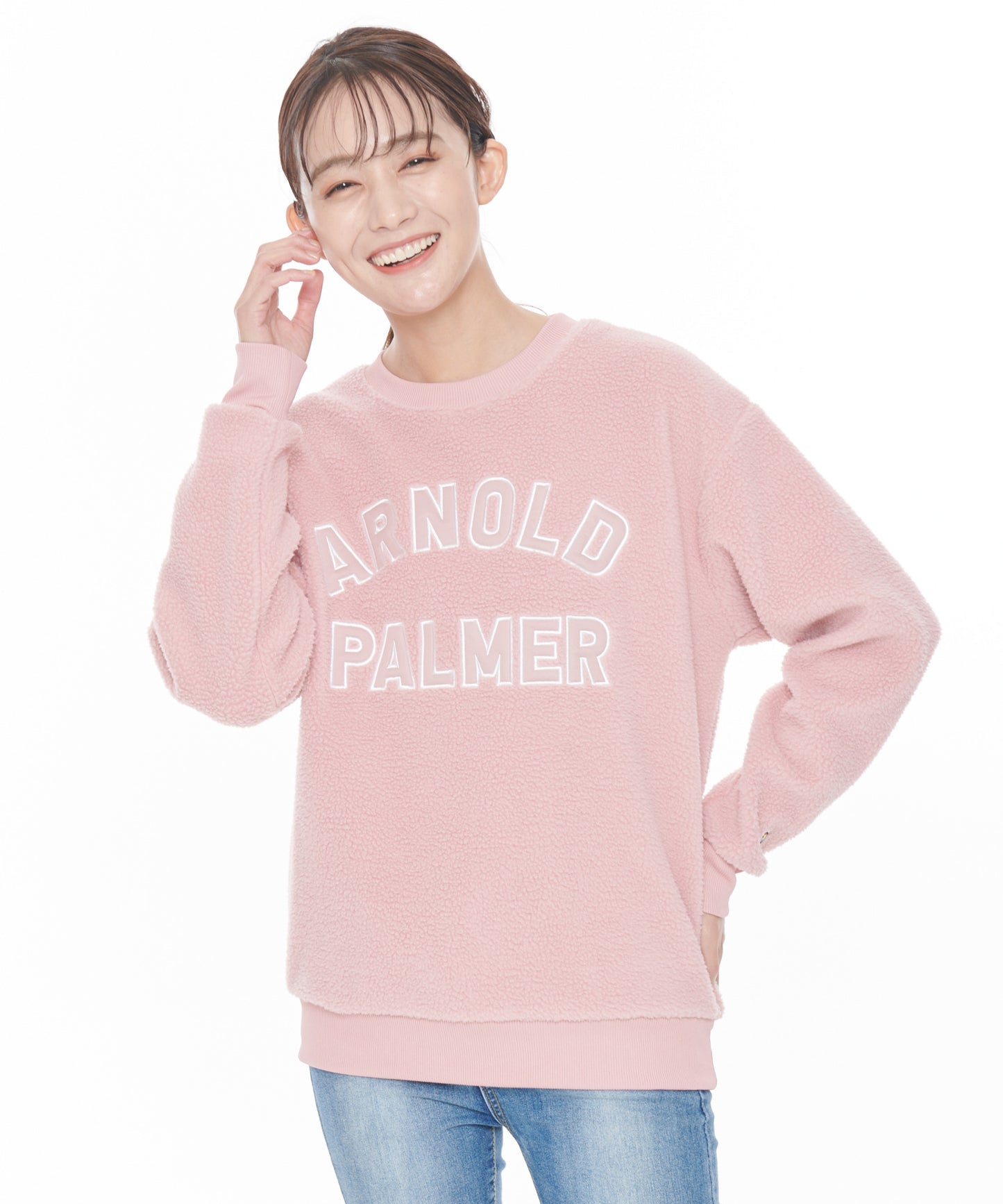 【残り2点】ボアフリースシェアロゴプルオーバー