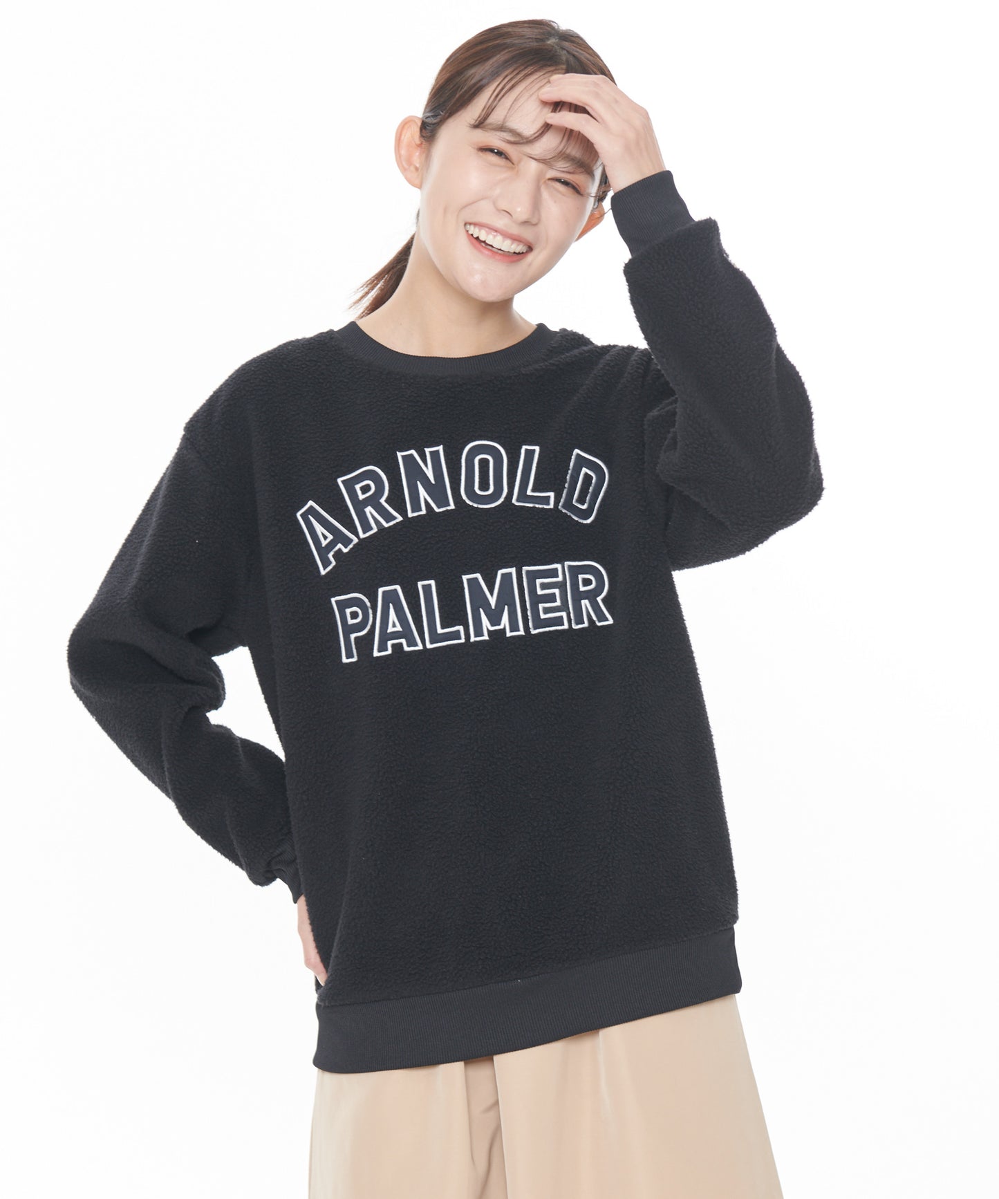 【残り2点】ボアフリースシェアロゴプルオーバー