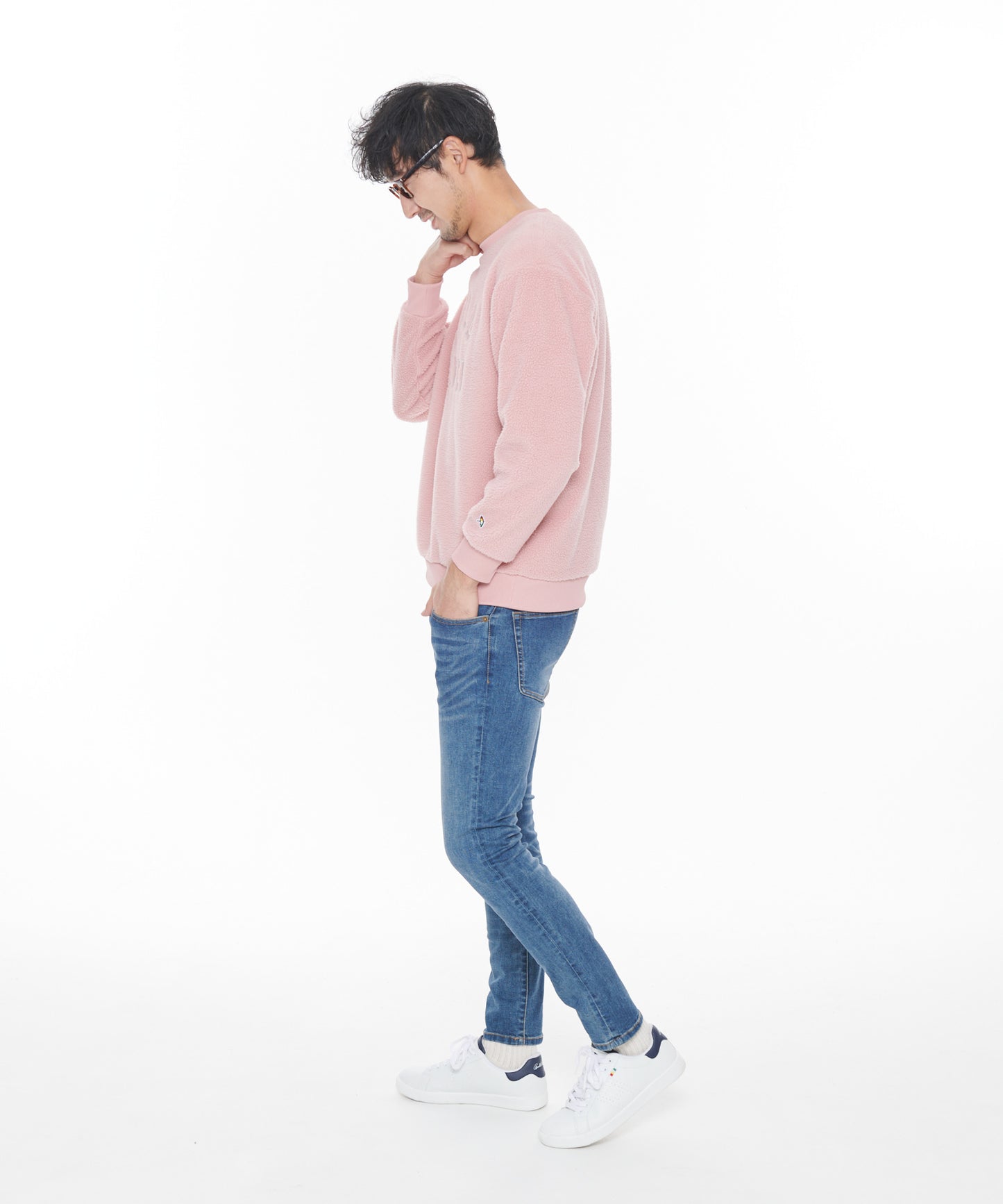 【残り2点】ボアフリースシェアロゴプルオーバー