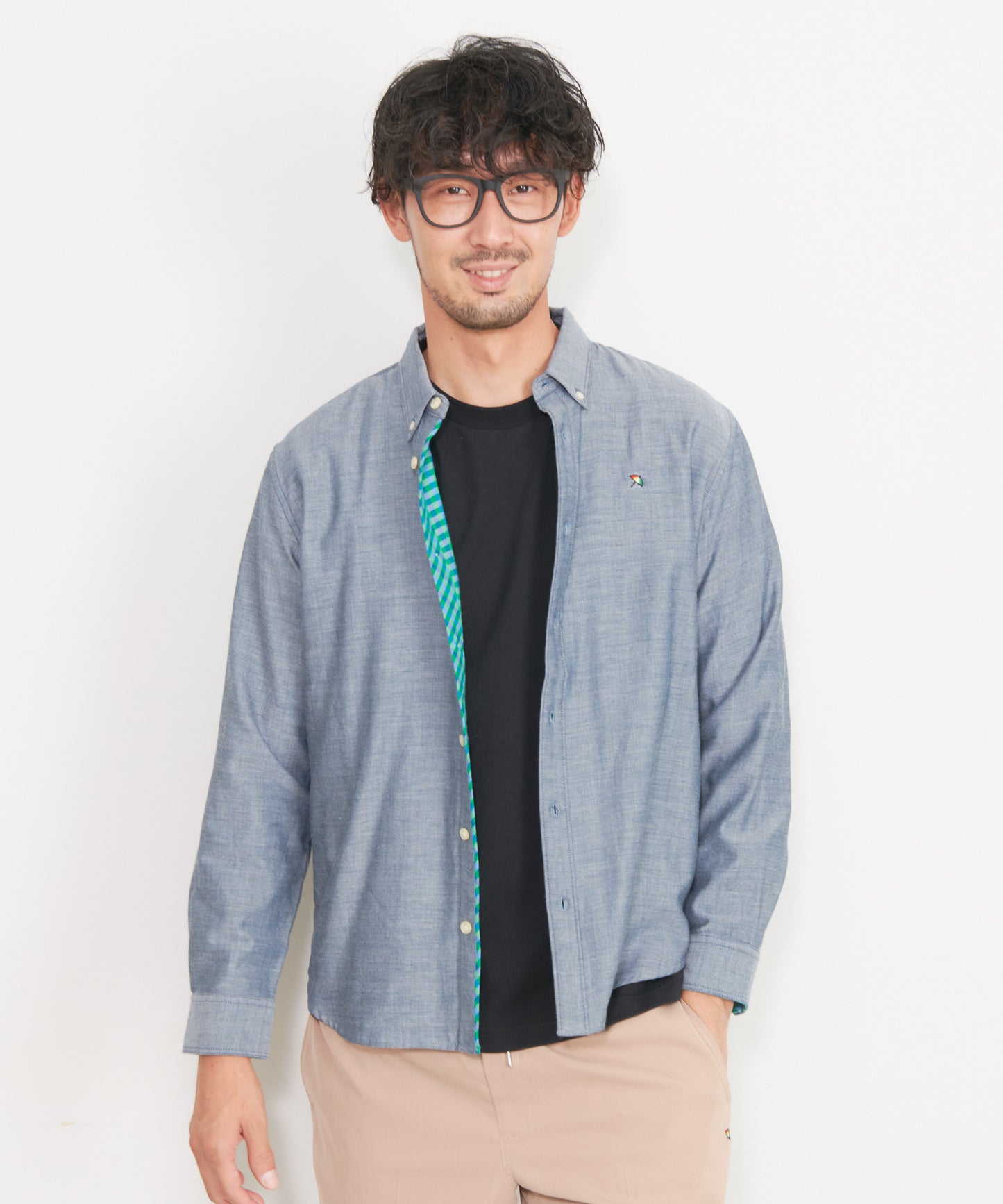 ダブルガーゼ長袖シェアシャツ