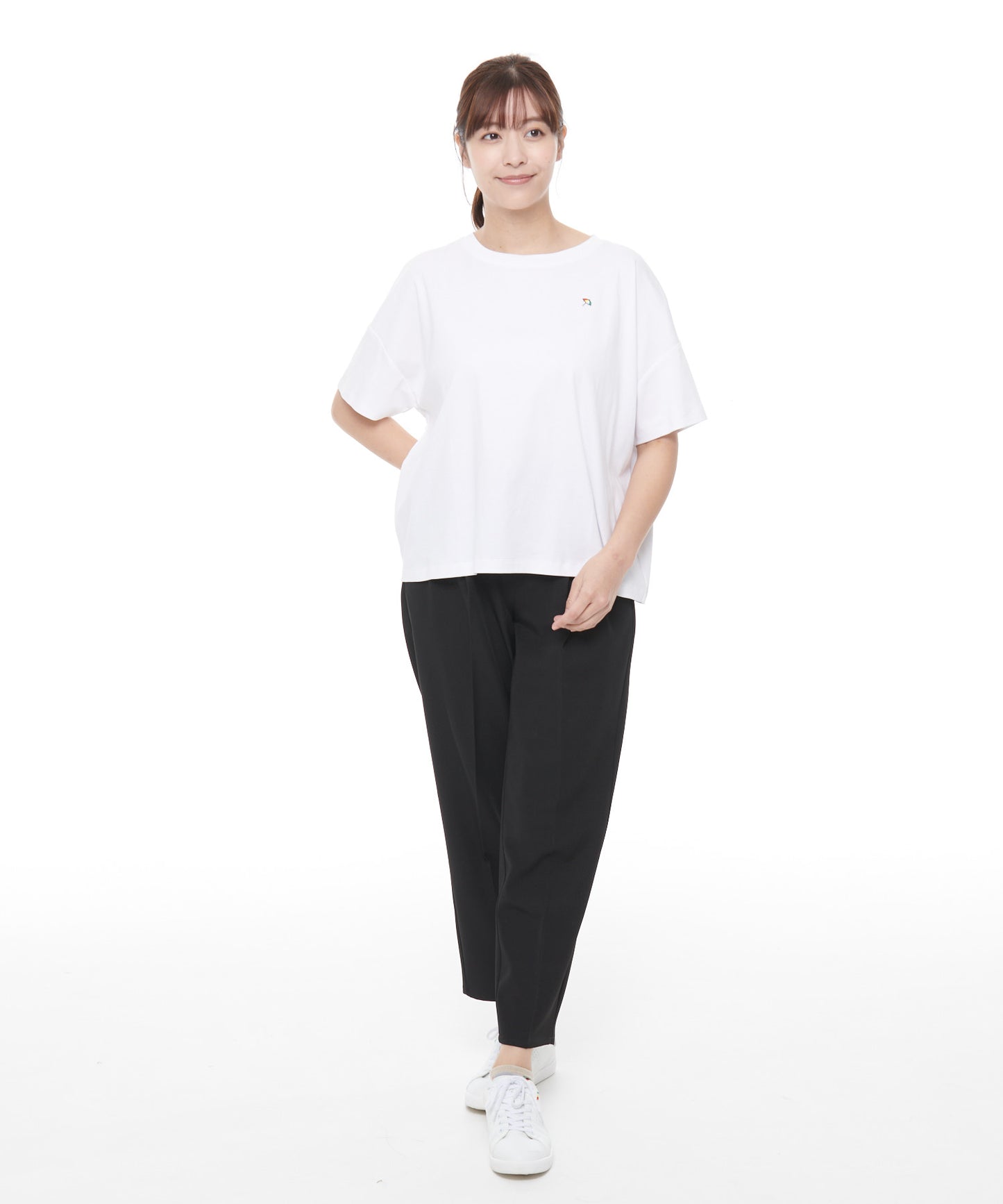 コットン天竺バックタックTシャツ