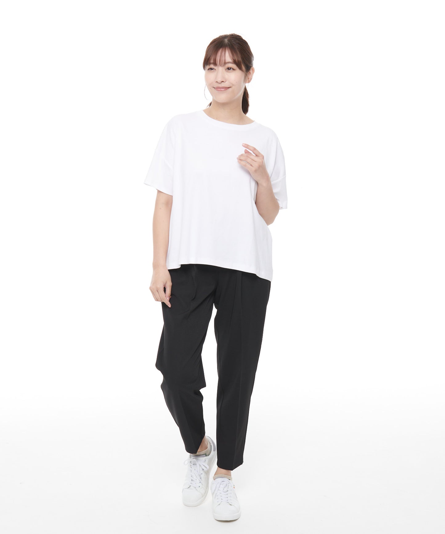 コットン天竺バックタックTシャツ
