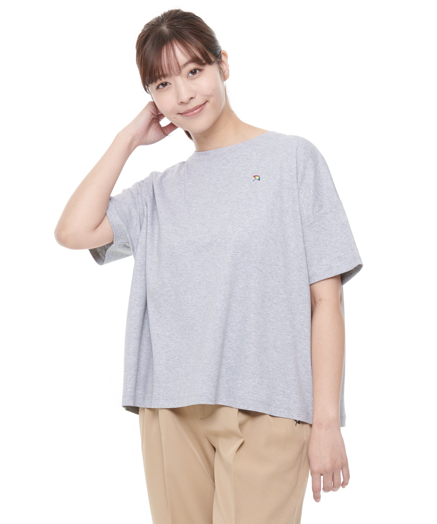 コットン天竺バックタックTシャツ