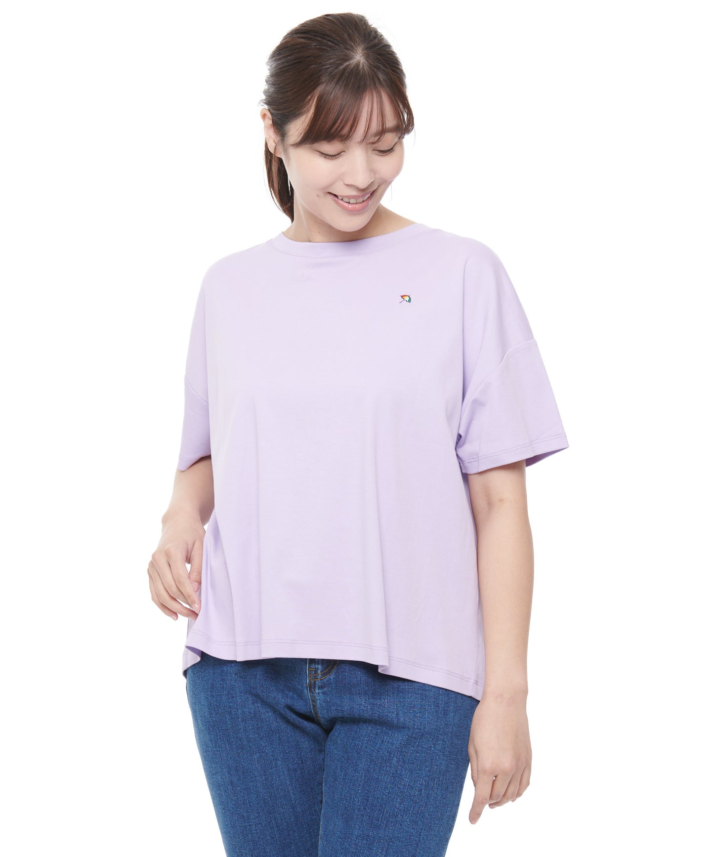 コットン天竺バックタックTシャツ