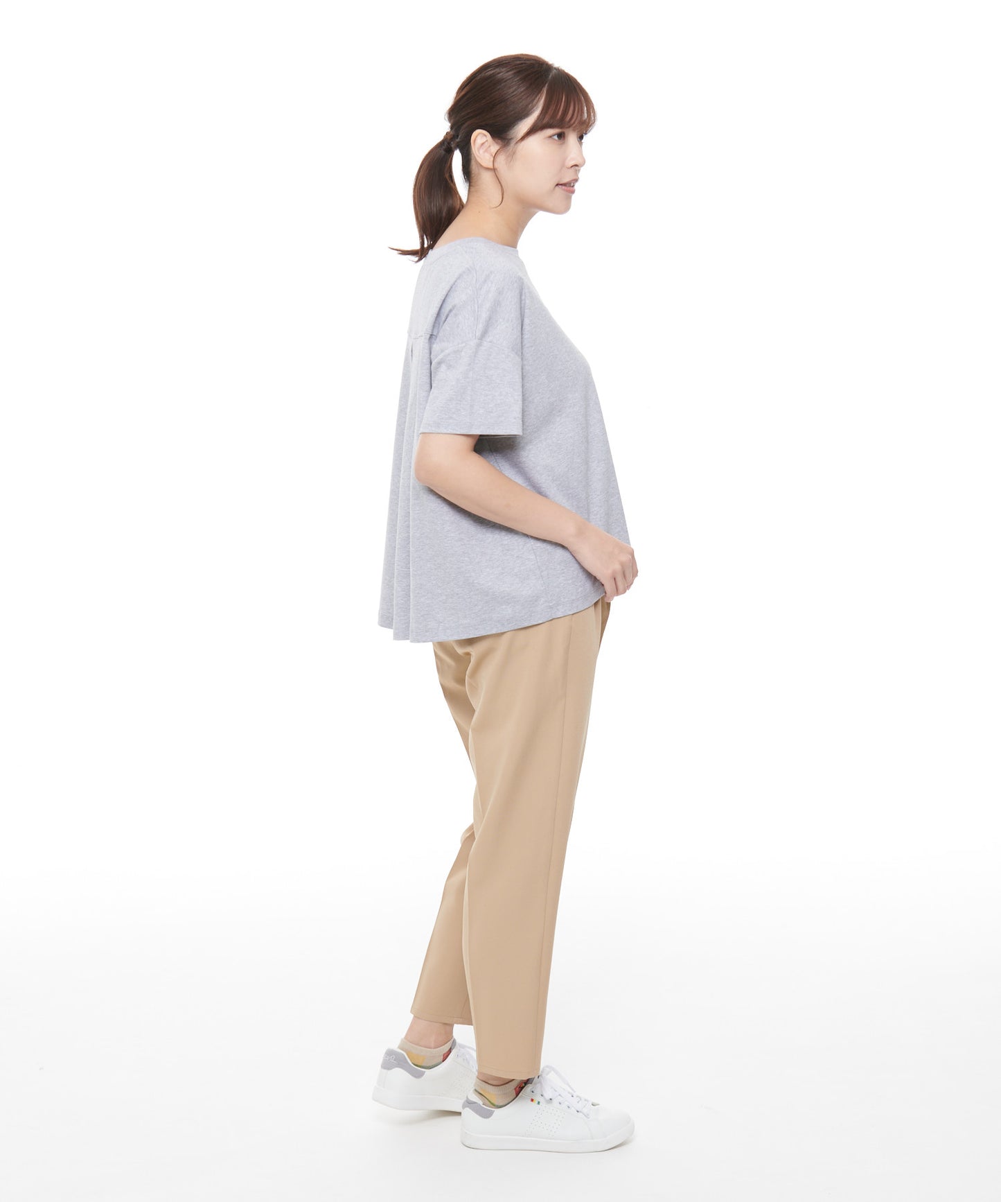 コットン天竺バックタックTシャツ