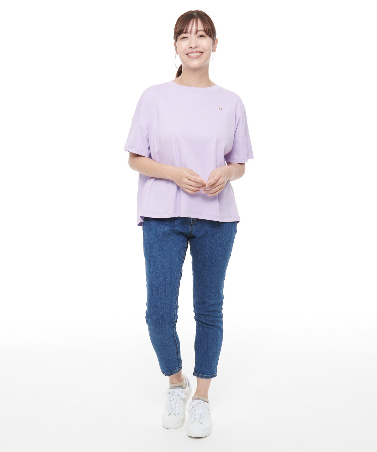 コットン天竺バックタックTシャツ