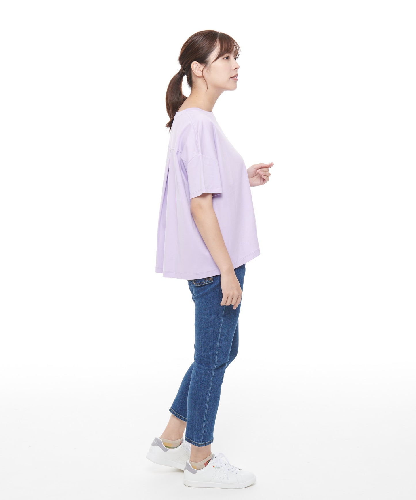 コットン天竺バックタックTシャツ