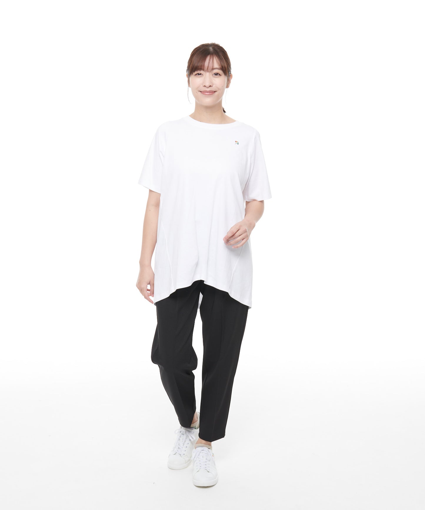 コットン天竺チュニックTシャツ