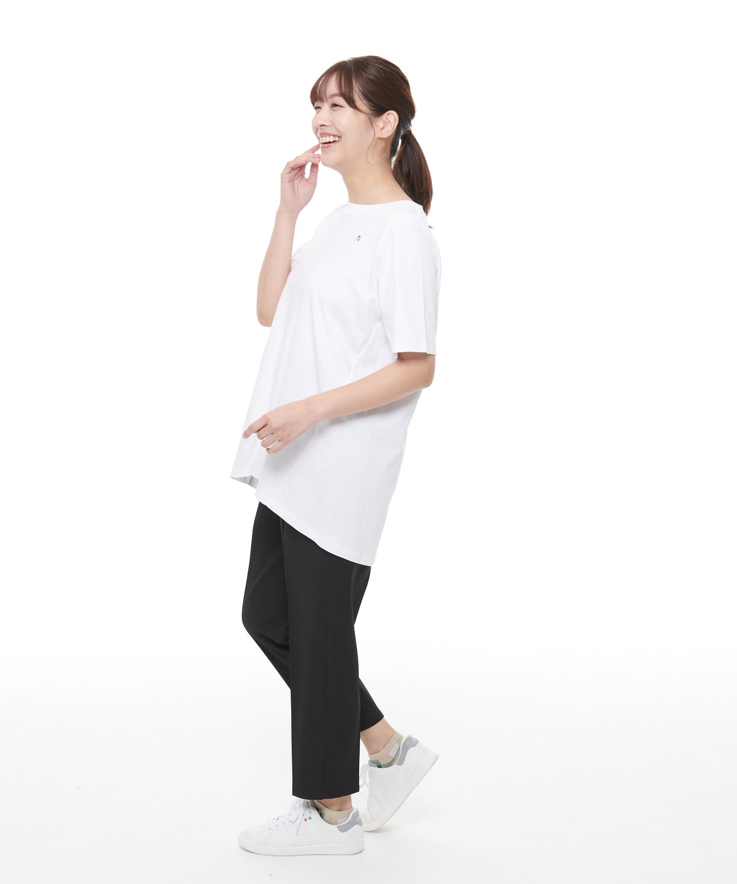 コットン天竺チュニックTシャツ