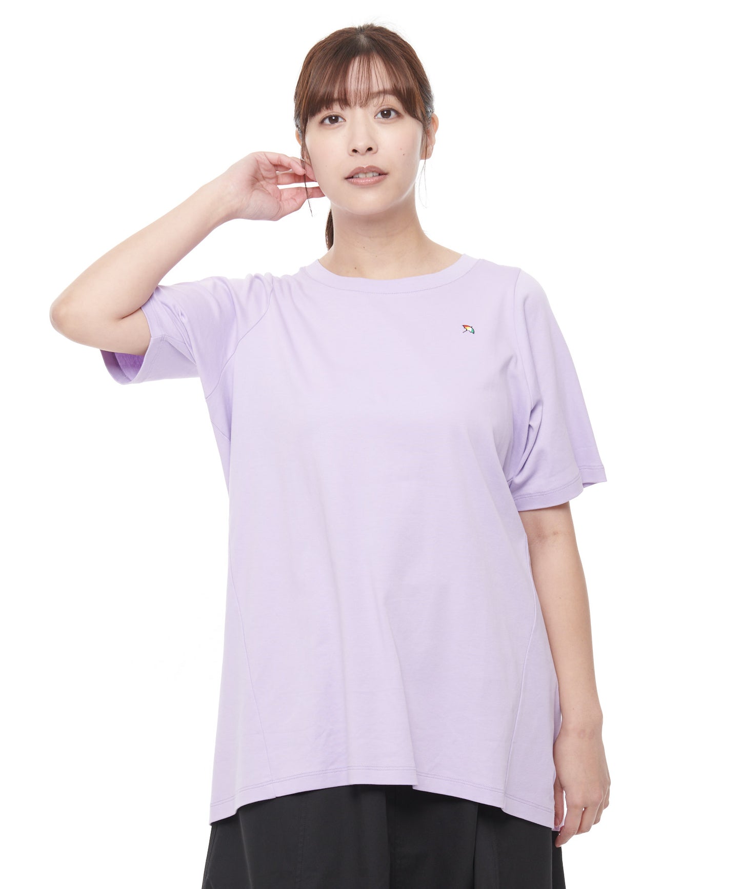 コットン天竺チュニックTシャツ