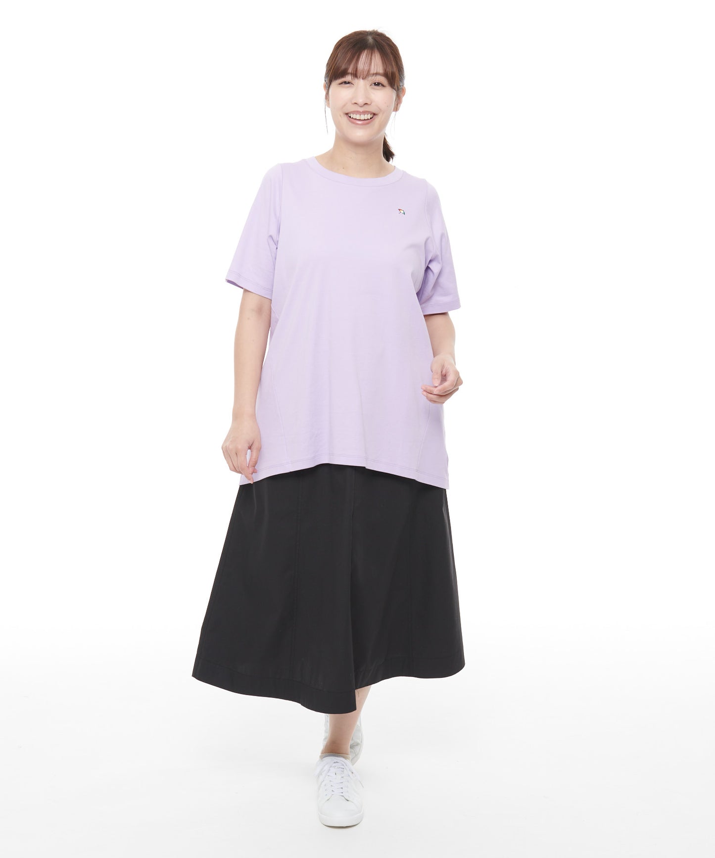 コットン天竺チュニックTシャツ