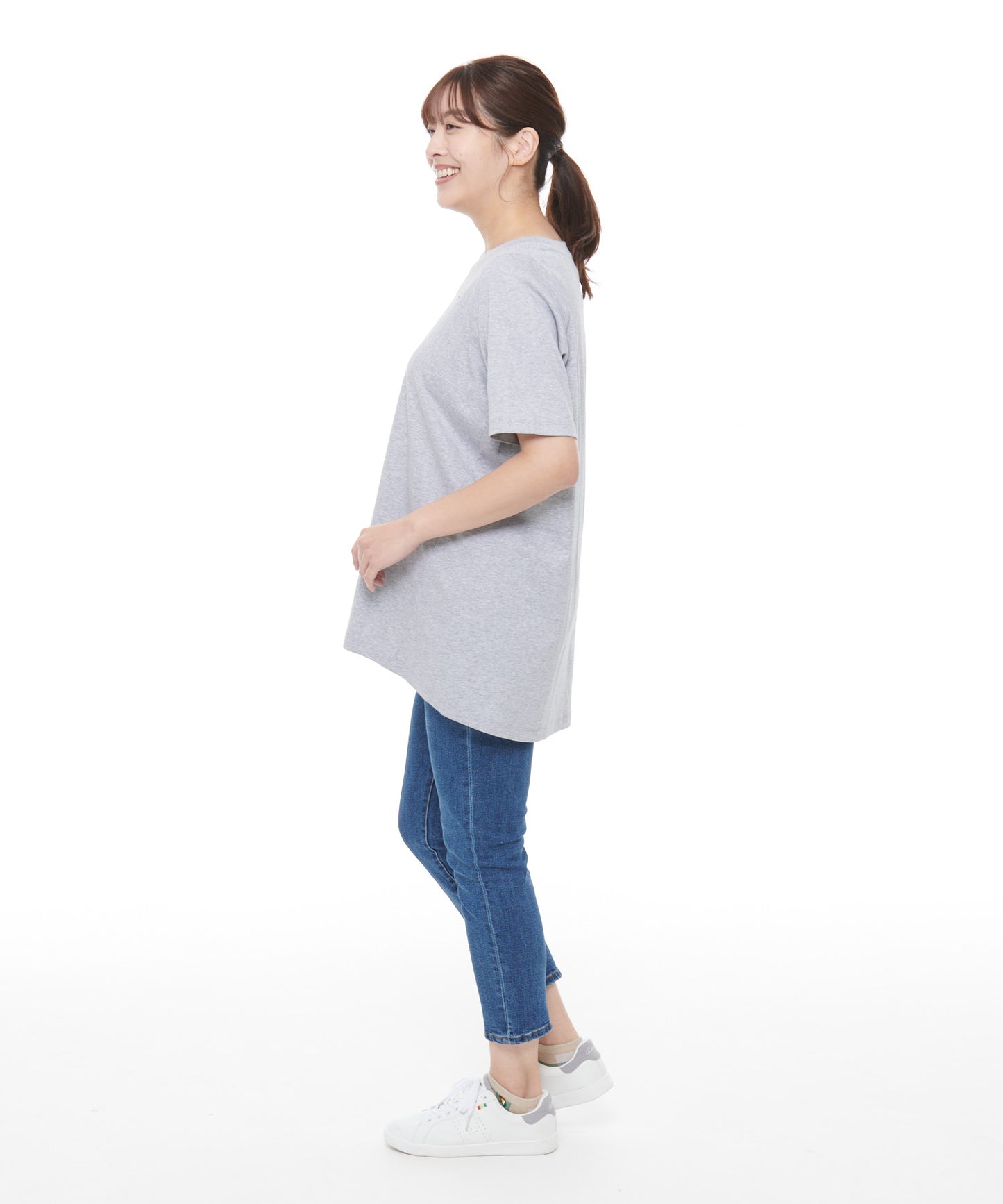 コットン天竺チュニックTシャツ