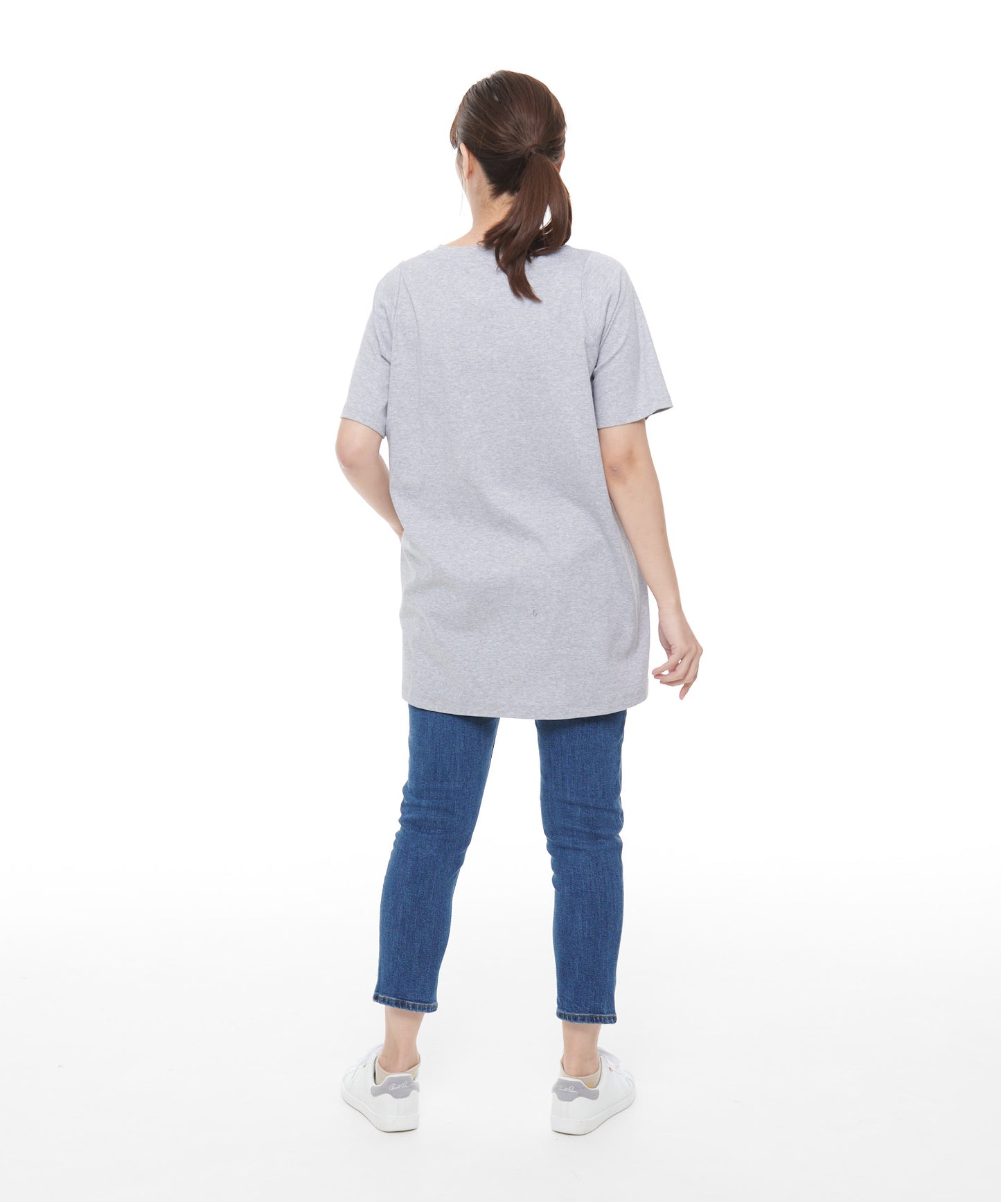 コットン天竺チュニックTシャツ