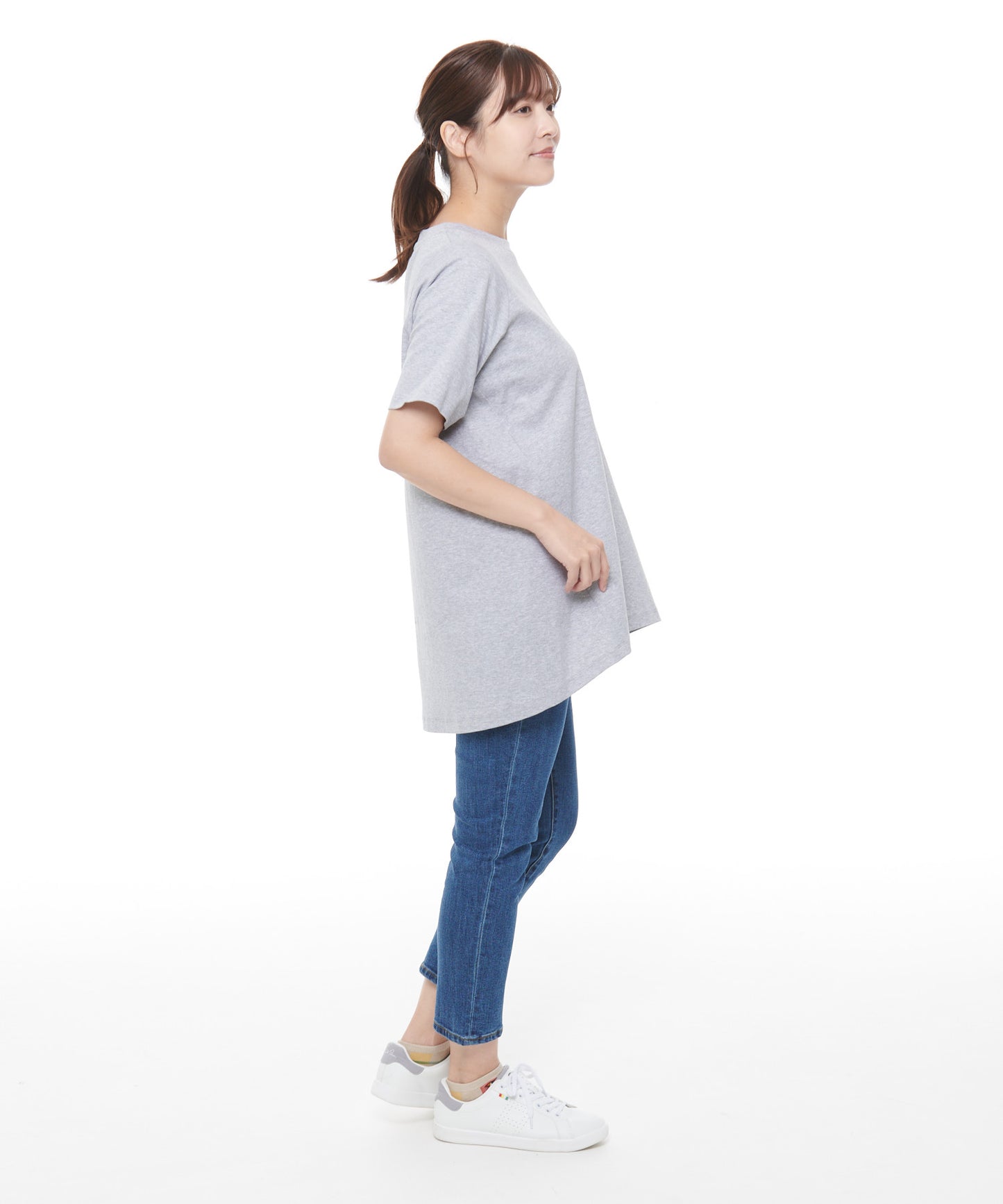 コットン天竺チュニックTシャツ