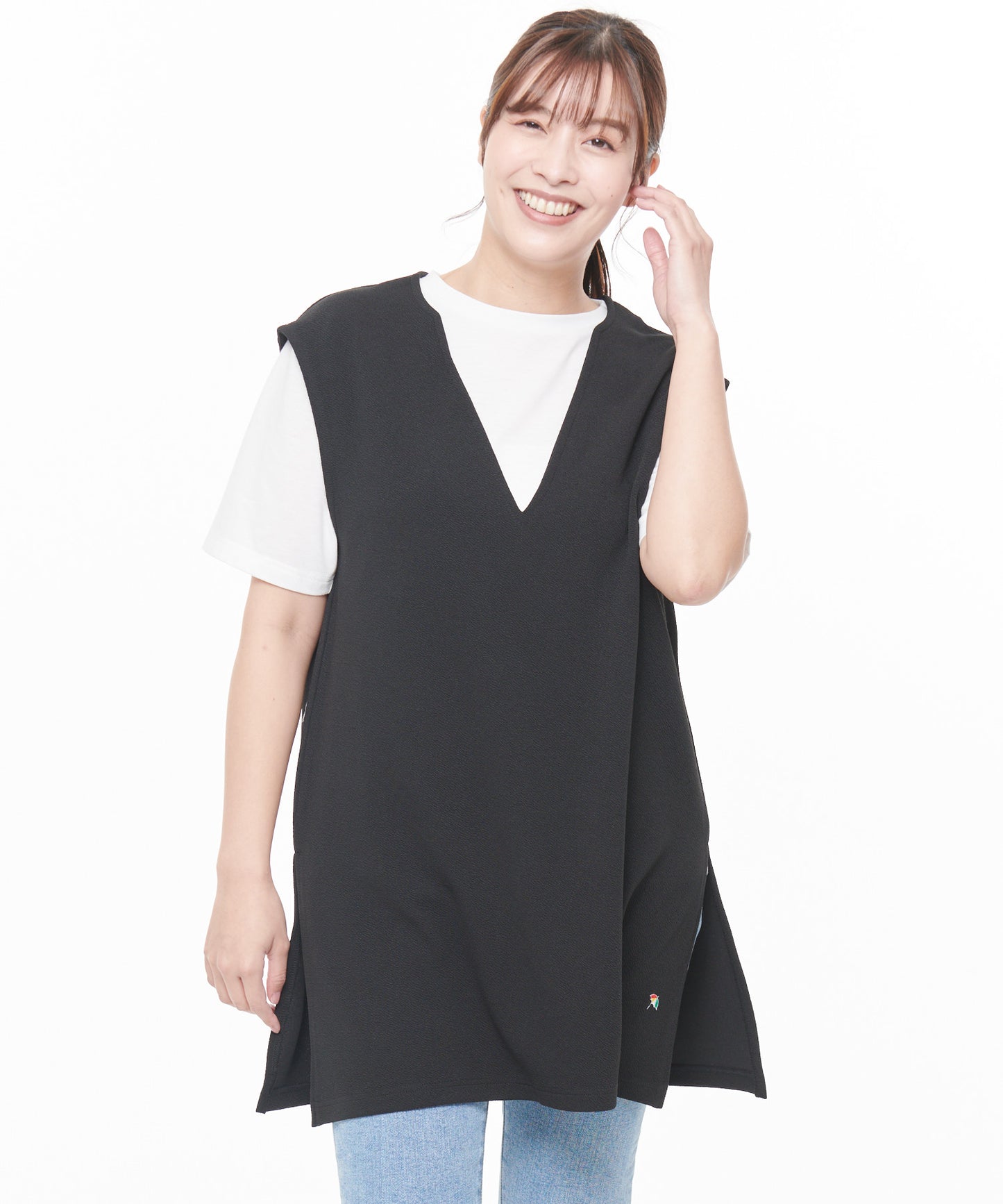 モチーフTee+スリーブレスVネックチュニック セット