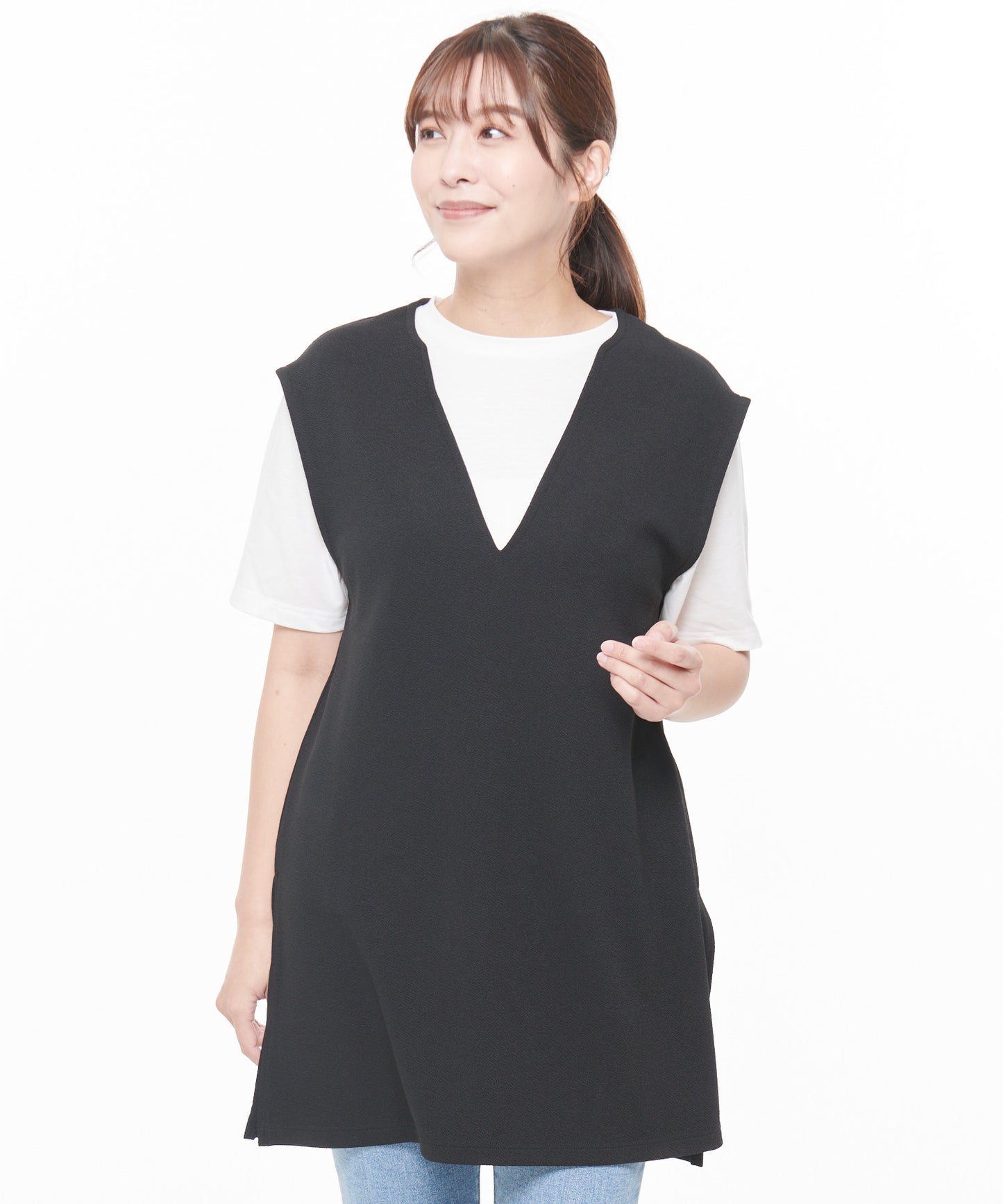 モチーフTee+スリーブレスVネックチュニック セット