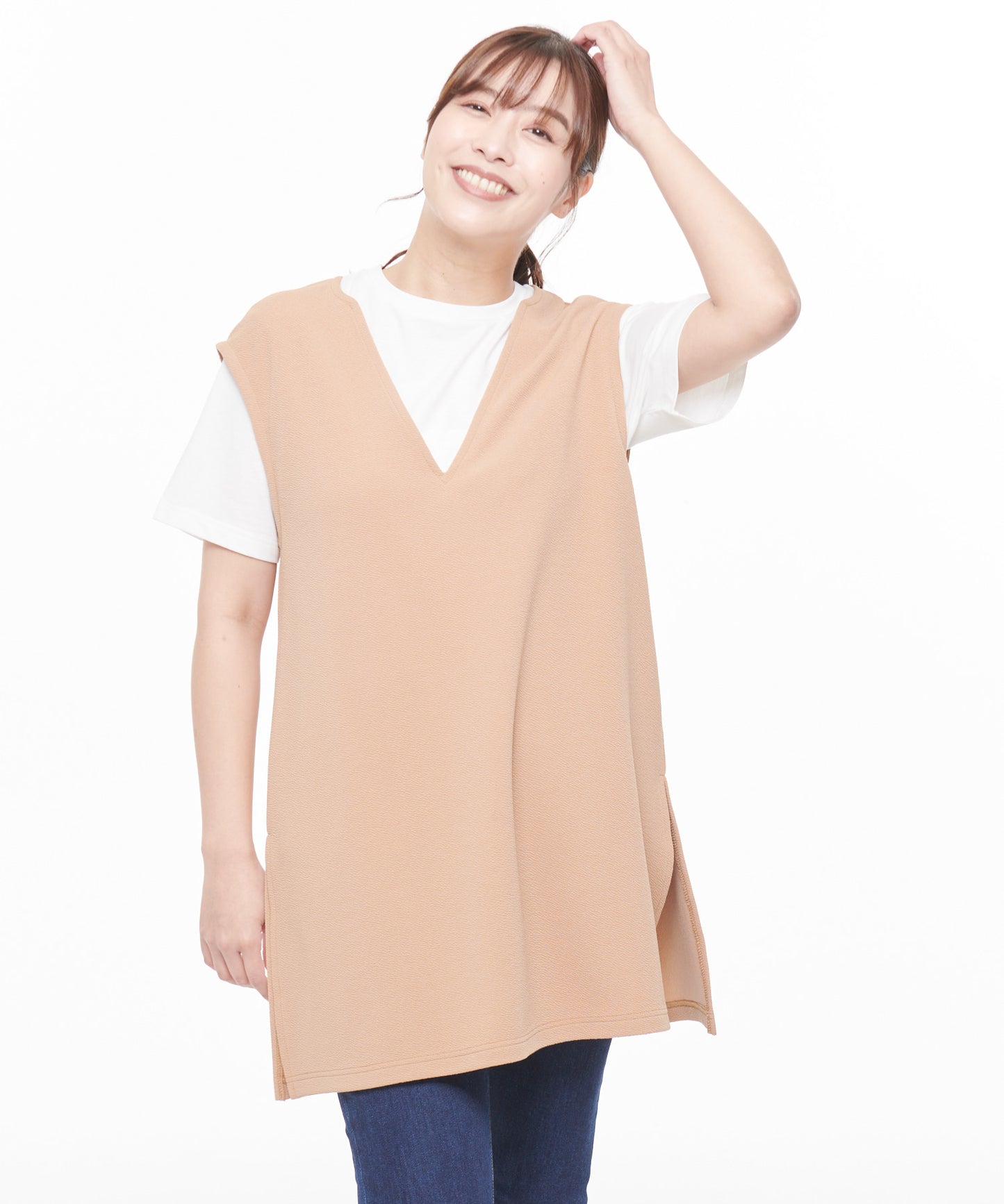 モチーフTee+スリーブレスVネックチュニック セット