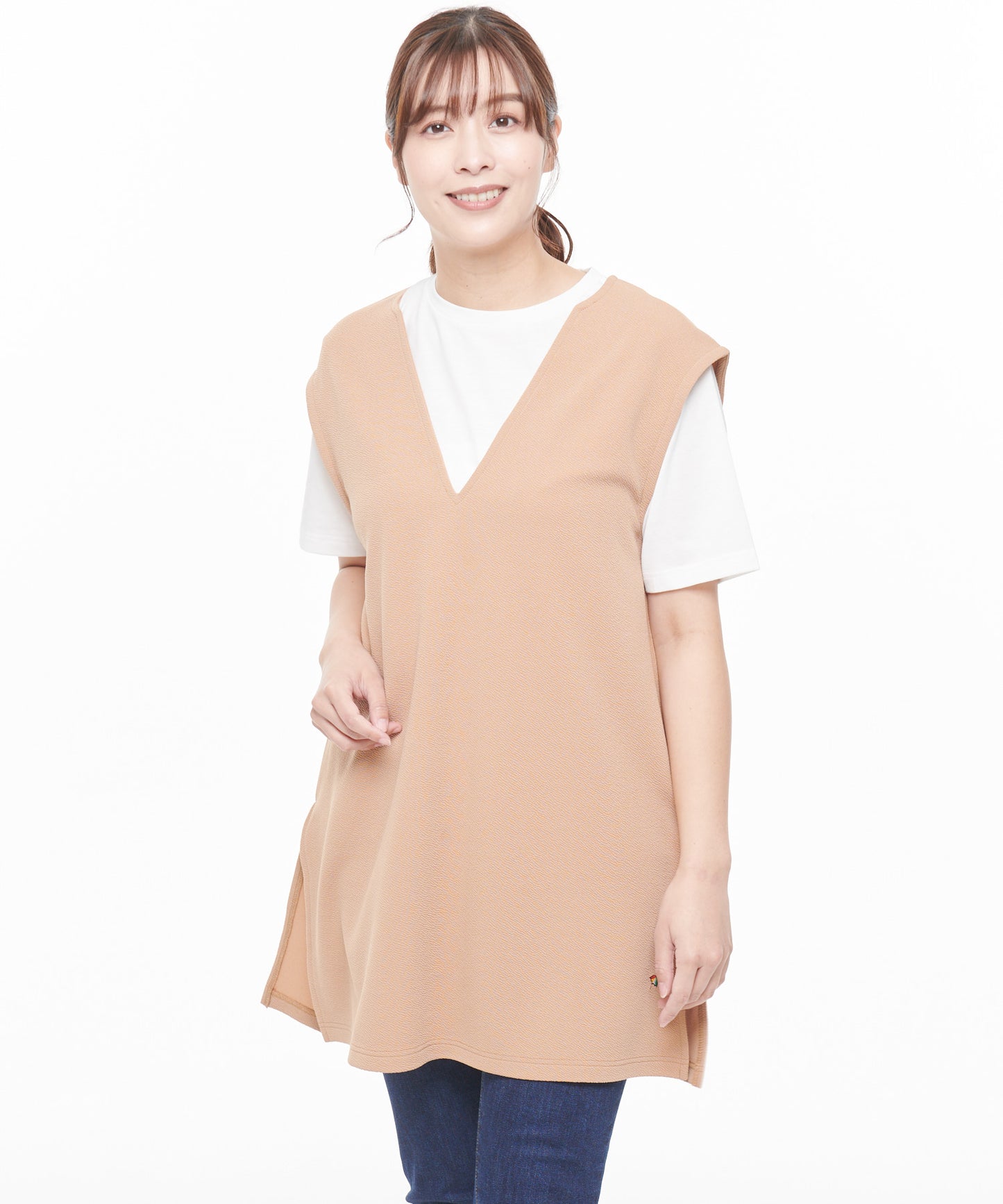モチーフTee+スリーブレスVネックチュニック セット