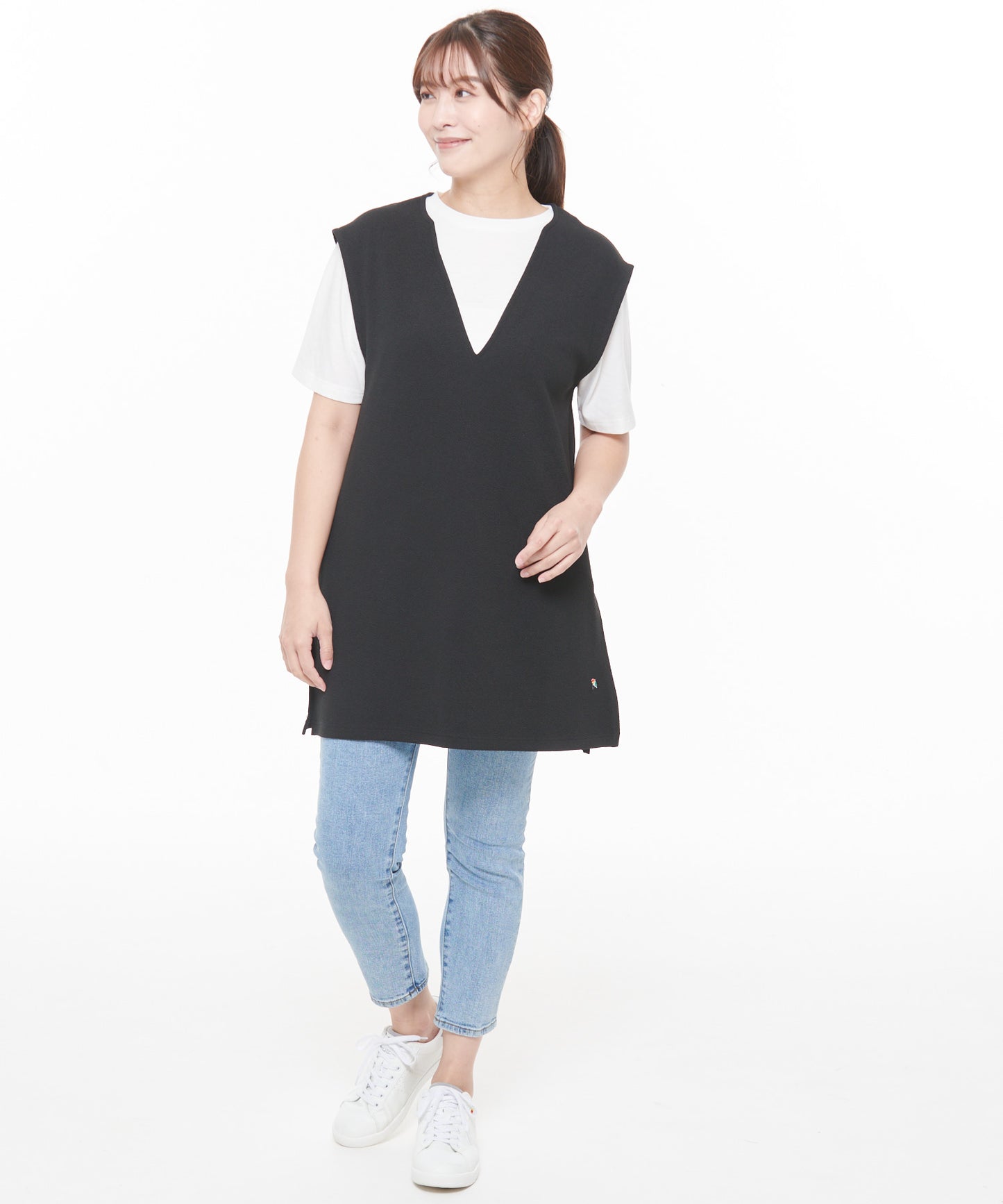 モチーフTee+スリーブレスVネックチュニック セット