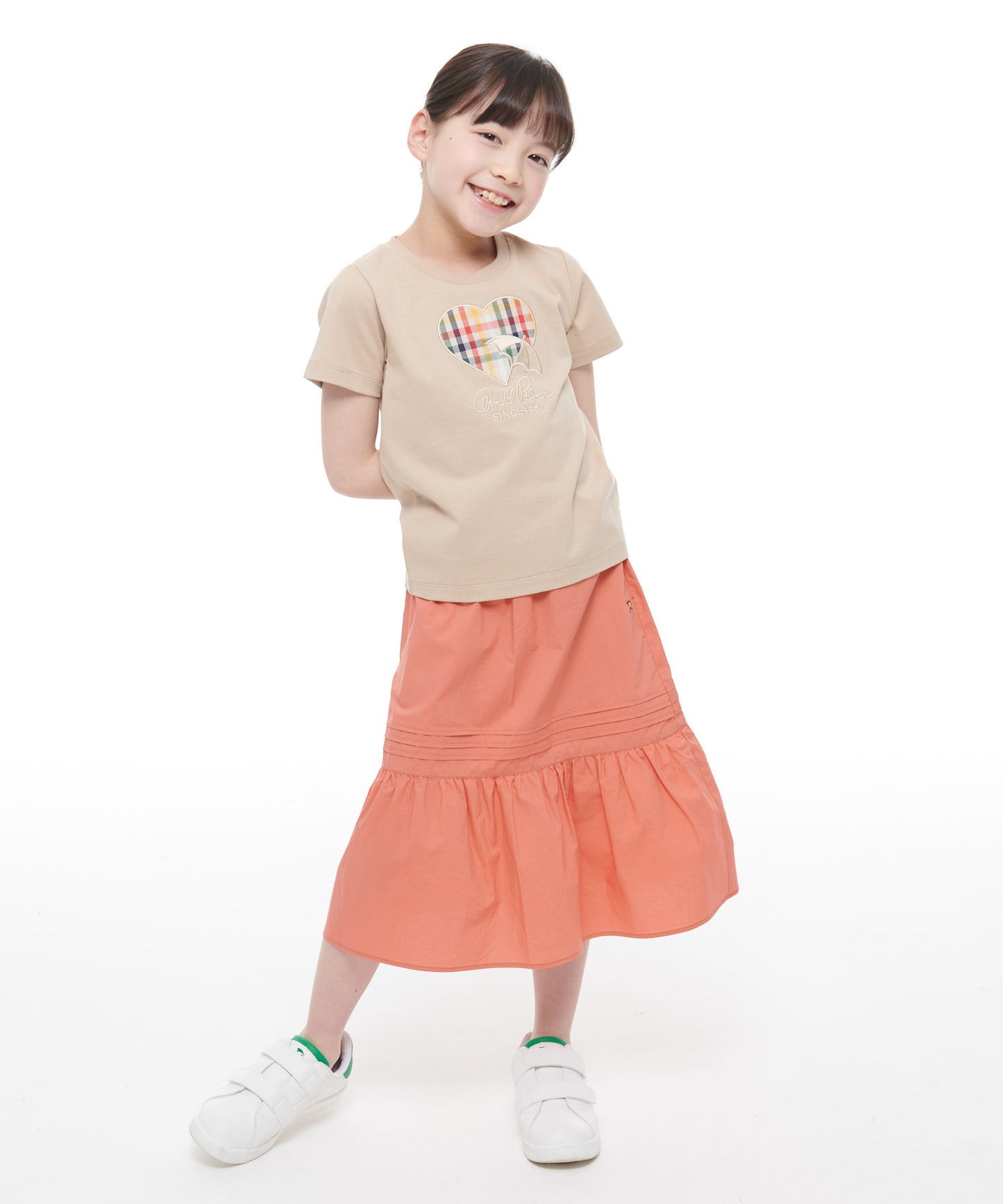 ビッグハートモチーフTシャツ【キッズ】