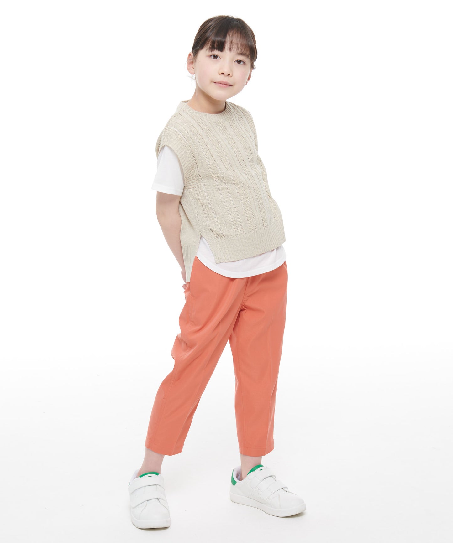ニットベスト×ラウンドテールTシャツセット【キッズ】