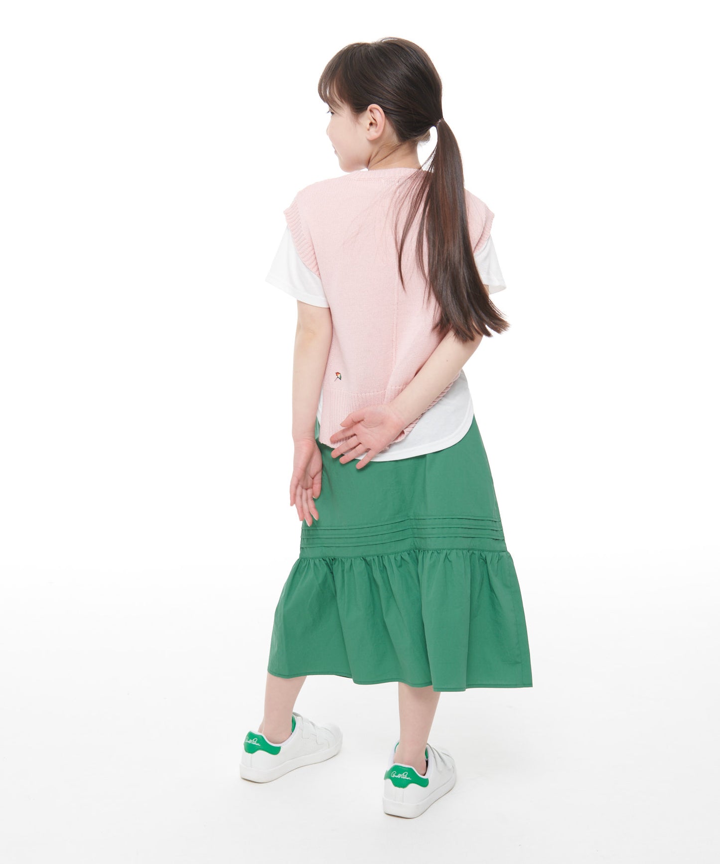 ニットベスト×ラウンドテールTシャツセット【キッズ】