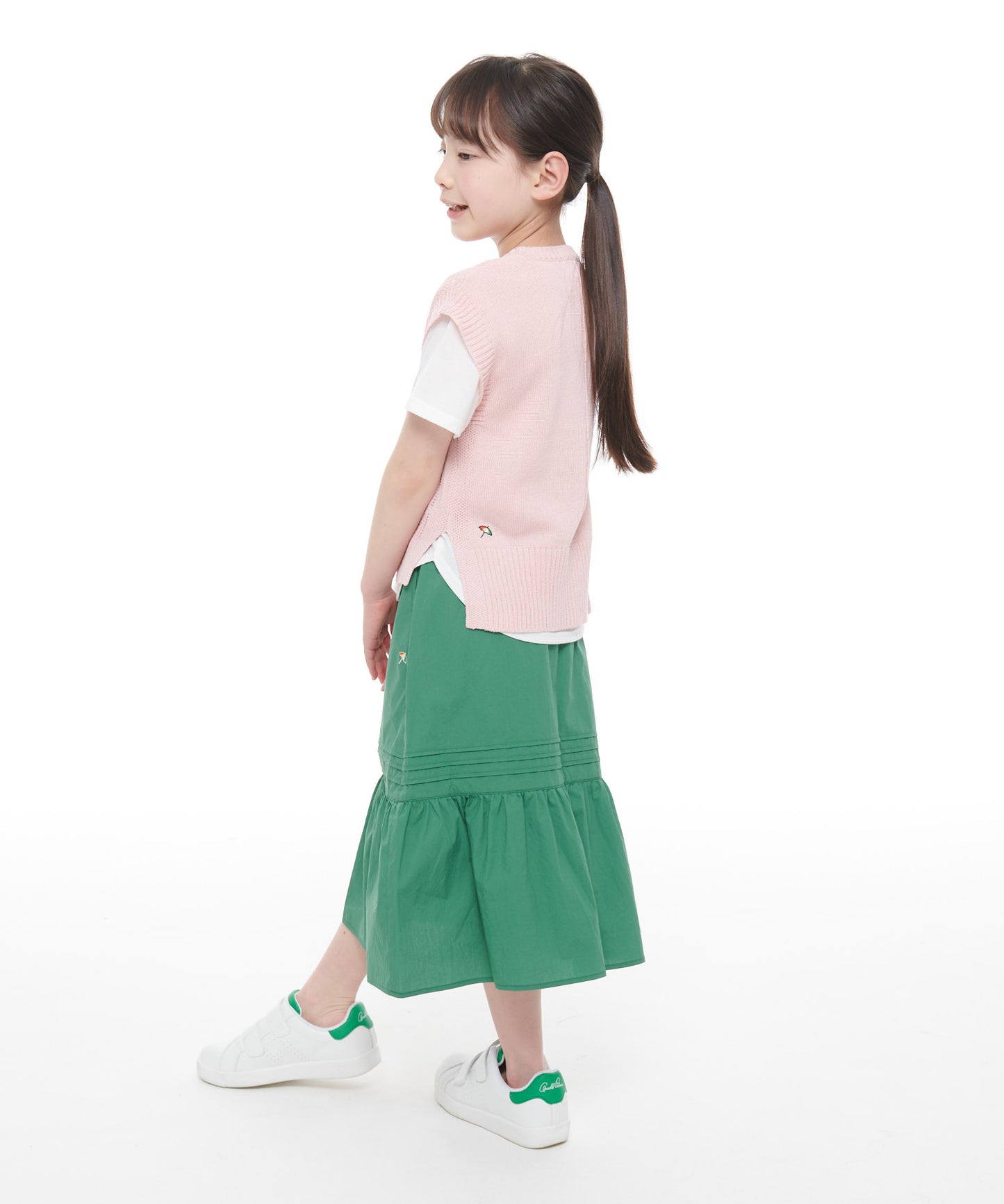 ニットベスト×ラウンドテールTシャツセット【キッズ】
