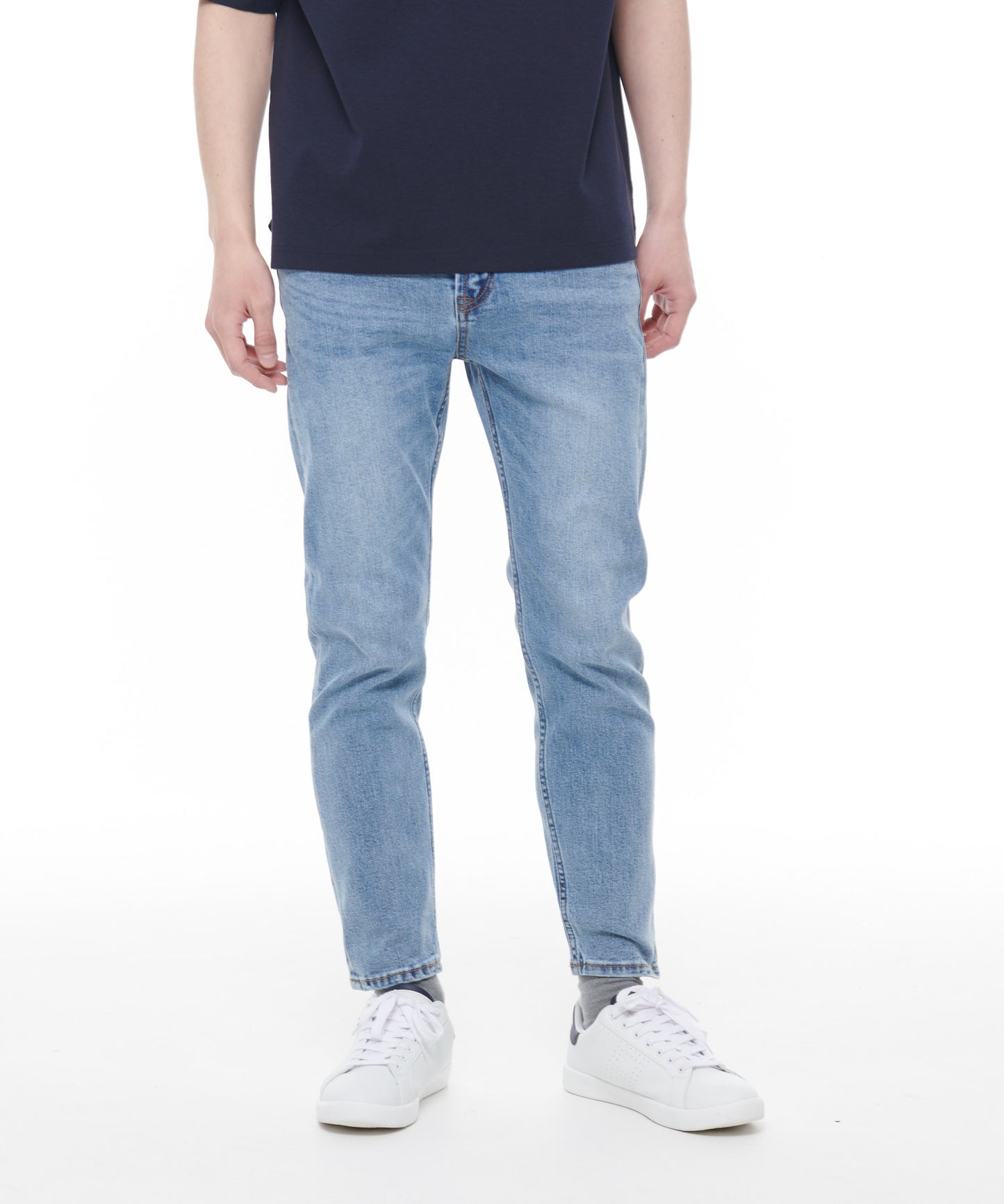 テーパードストレッチデニムパンツ for men's